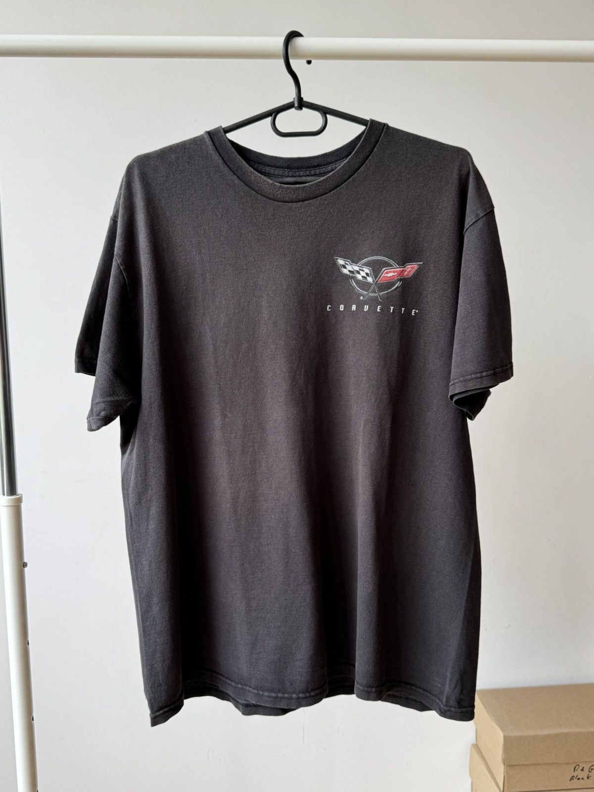 Chevrolet Vintage Y2K Faded Corvette Born In The USA Graphic T-shirt Size US L / EU 52-54 / 3 - 2 Thumbnail