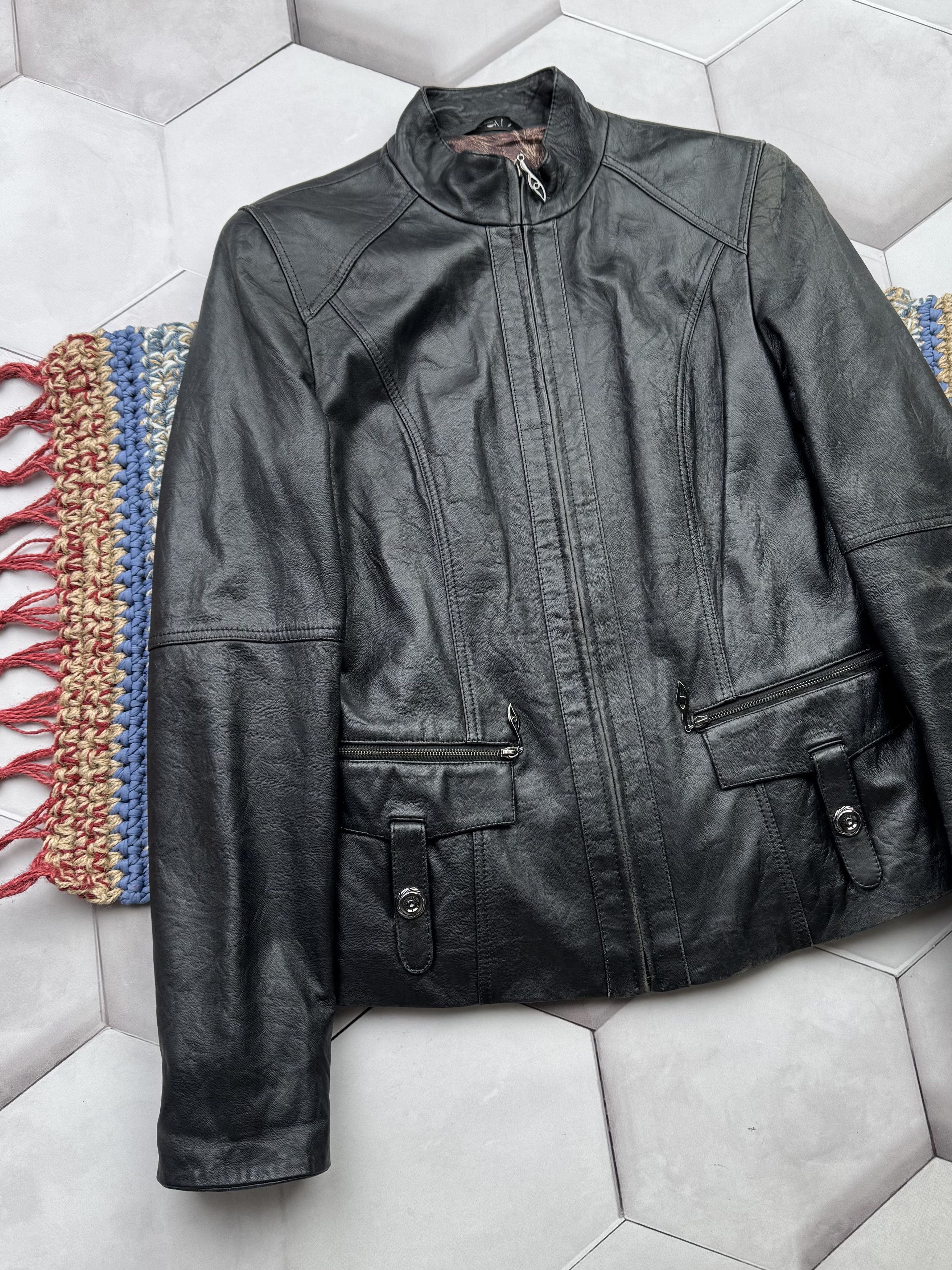 Vintage Vintage Leather Jacket With Straps Size S / US 4 / IT 40 - 2 Thumbnail