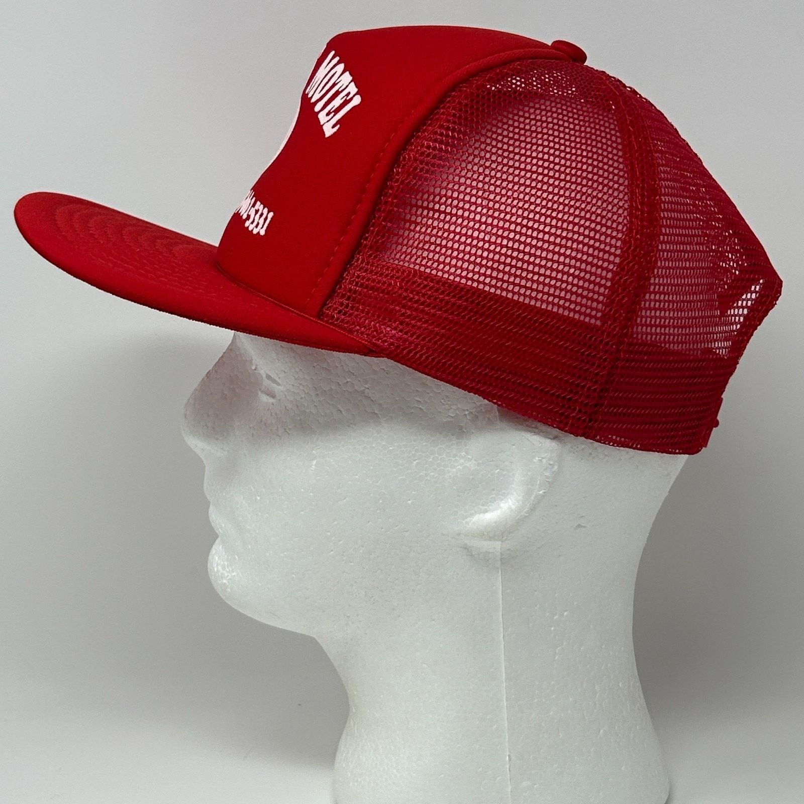 Vintage Vintage Olssons Motel Trucker Hat Cap Red 80s Mobile Alabama Size ONE SIZE - 6 Thumbnail
