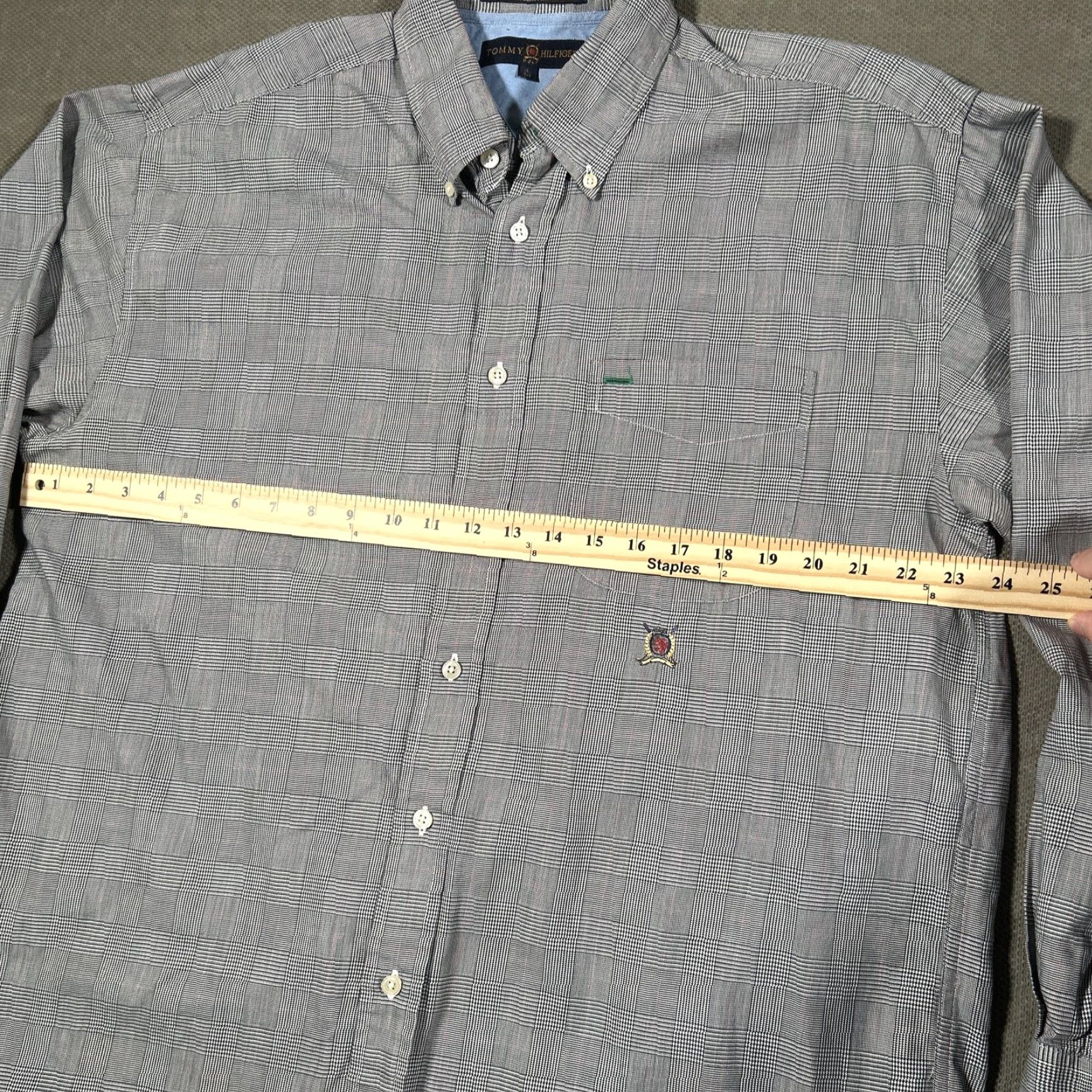 Tommy Hilfiger Tommy Hilfiger Golf Plaid Mens Button Down Long Sleeve Shirt Large Cotton Size US L / EU 52-54 / 3 - 3 Thumbnail