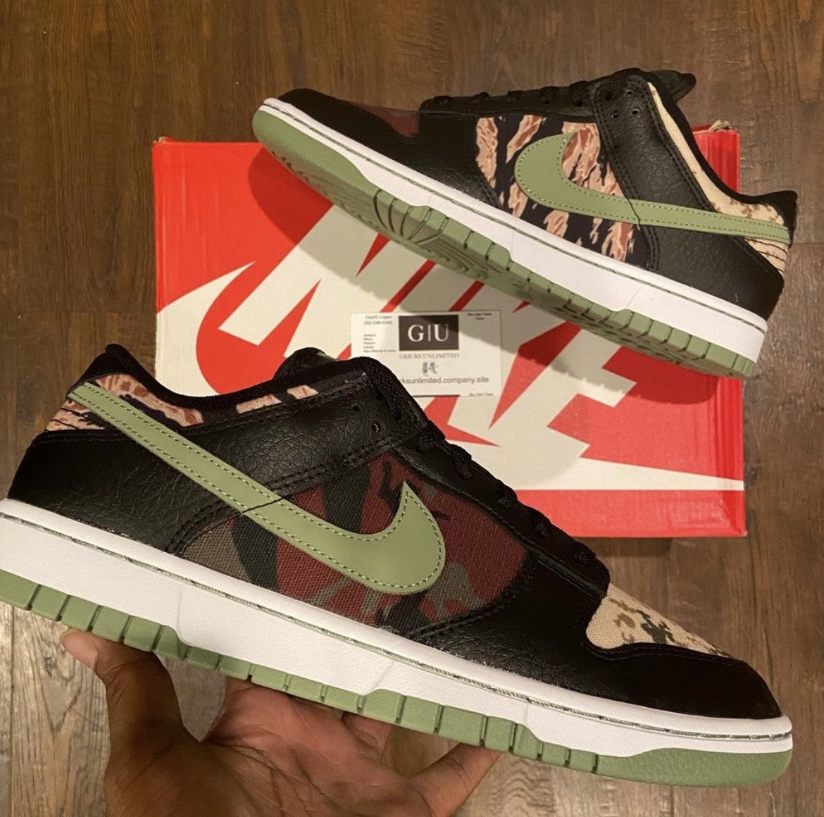 image of Nike Dunk Low Se ‘Black Multi-Camo Shoes, Men's (Size 9.5)