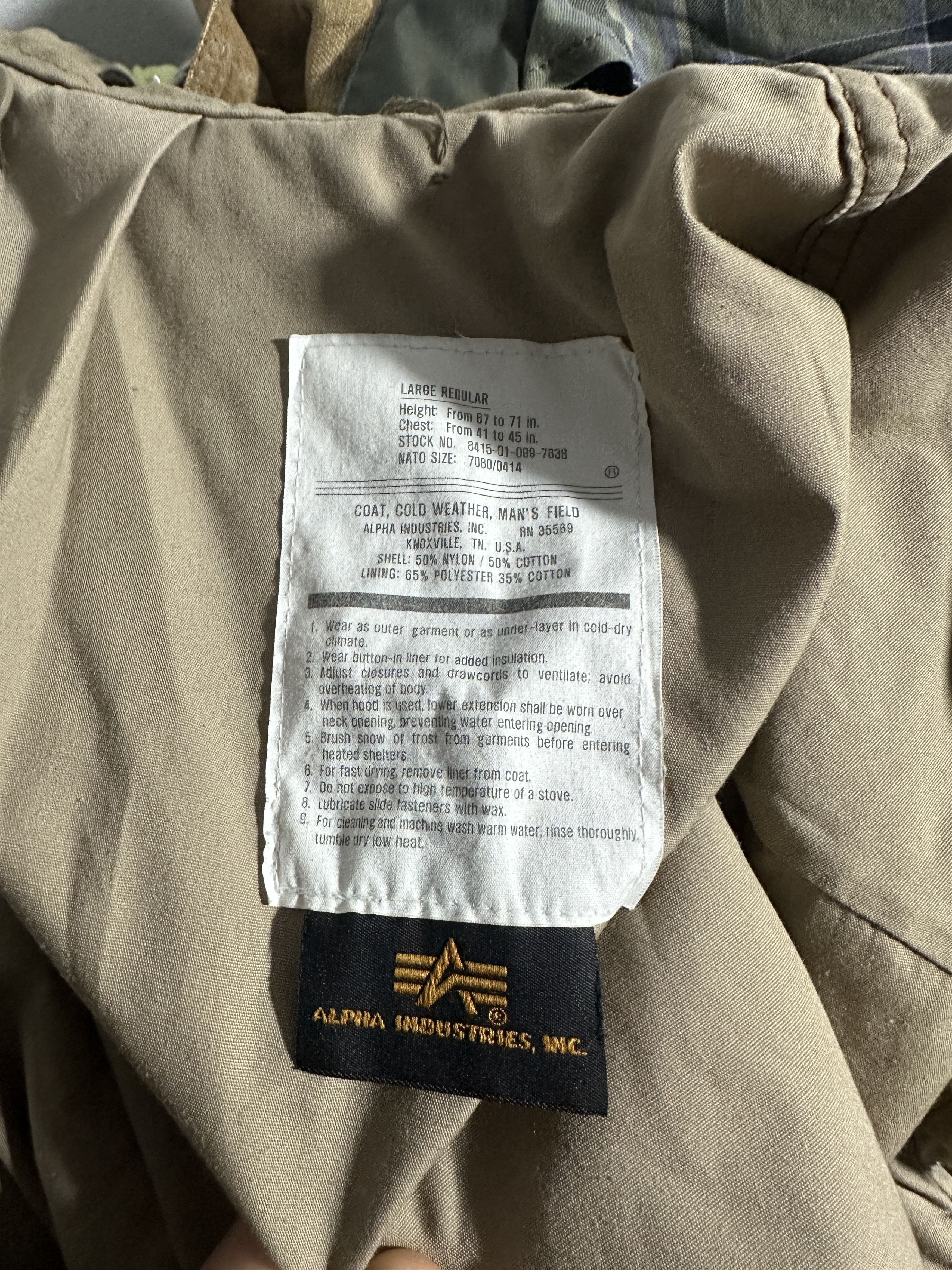 Alpha Industries Alpha Industries Military Nato Trench Field Jacket Size L Size US L / EU 52-54 / 3 - 14 Thumbnail