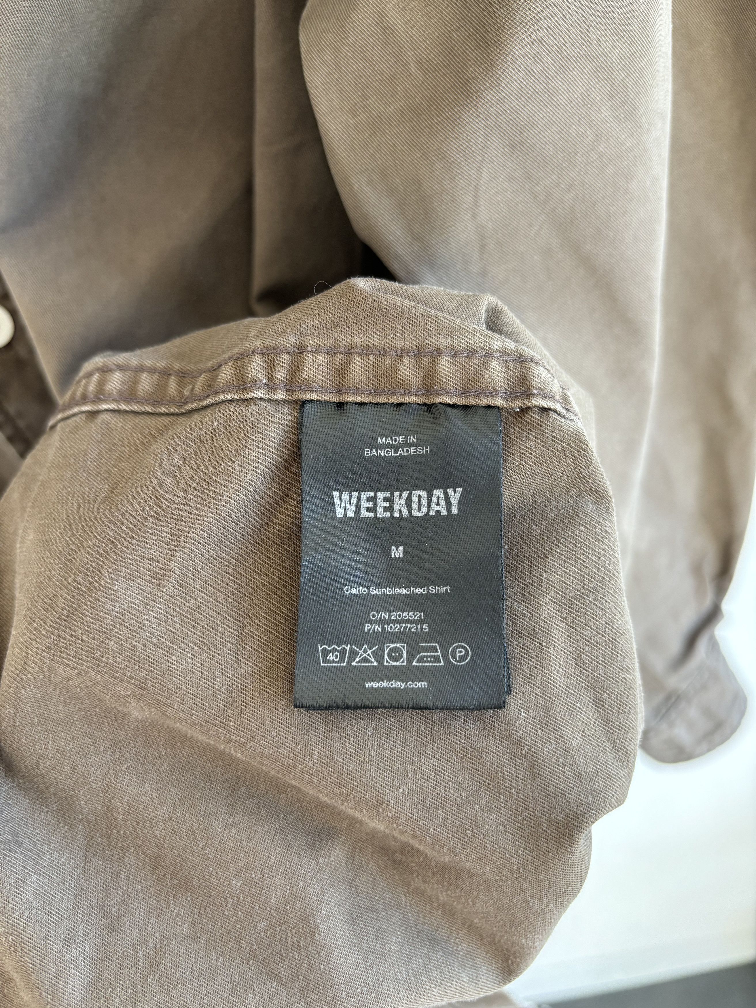 Weekday Weekday Carlo Sunbleached Shirt Size US M / EU 48-50 / 2 - 7 Thumbnail