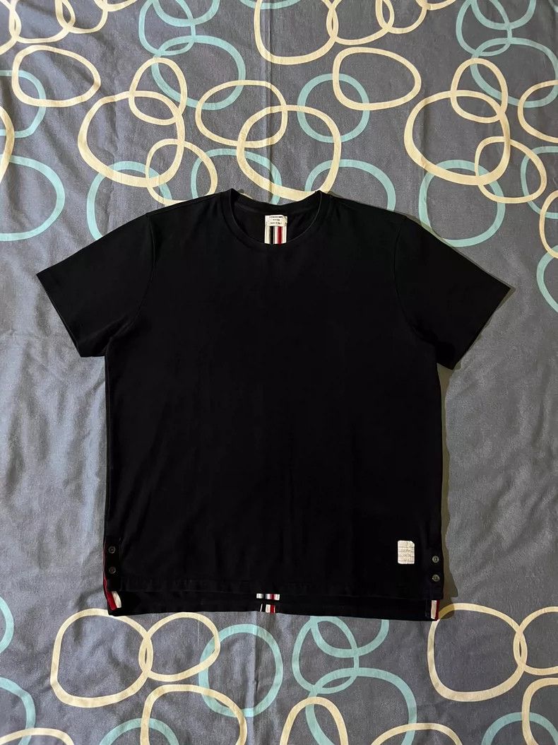 Thom Browne Thom Browne Back Stripe Short Sleeve T-Shirt - dmc Size US S / EU 44-46 / 1 - 1 Thumbnail