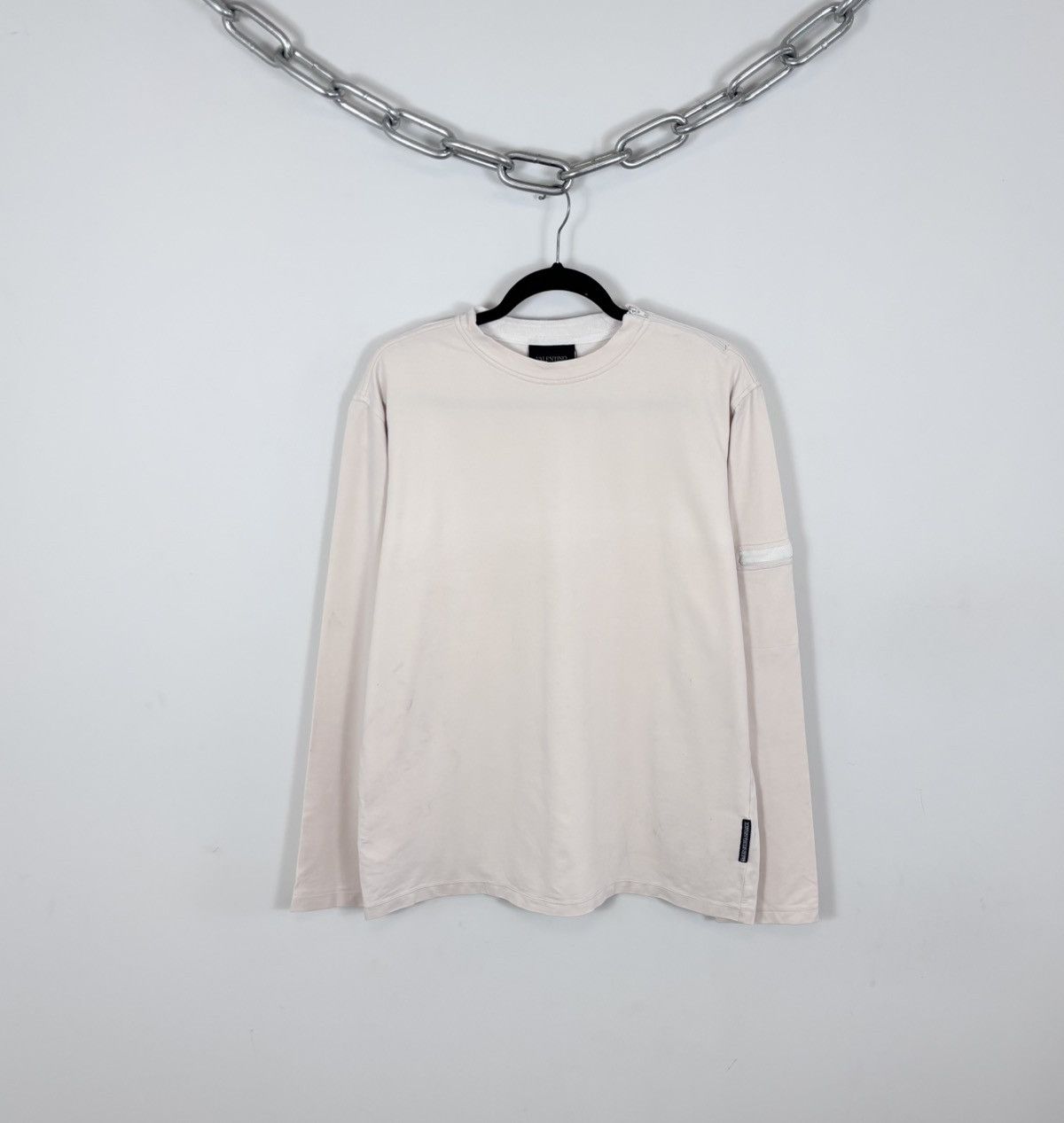 Valentino Vintage Valentino Sport Men’s Ivory Pink Long Sleeve T-Shirt Size US L / EU 52-54 / 3 - 1 Thumbnail