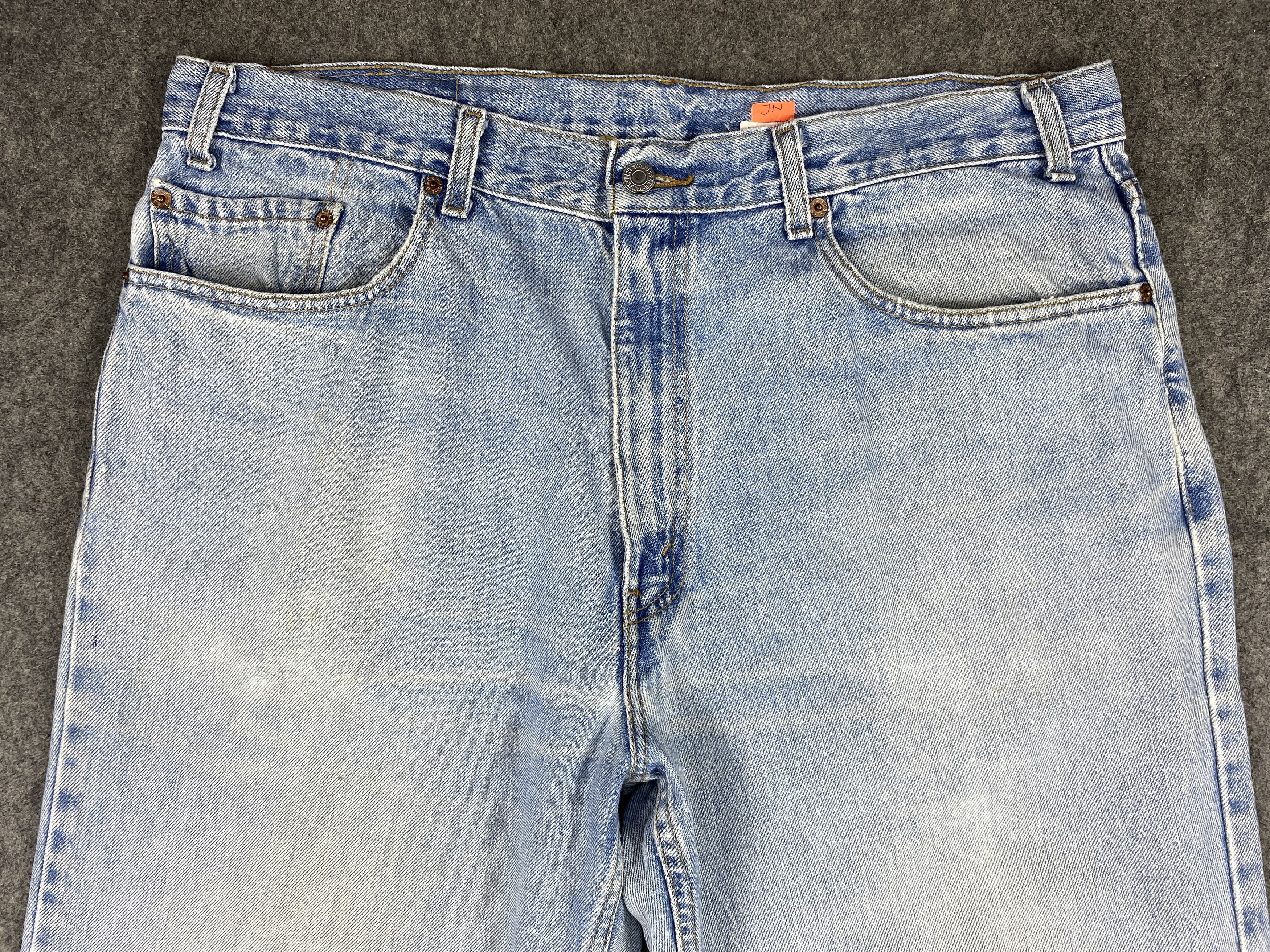 Japanese Brand Light Blue Wash Vintage Levi's 550 37x34 Denim -JN1795 Size US 37 - 3 Thumbnail