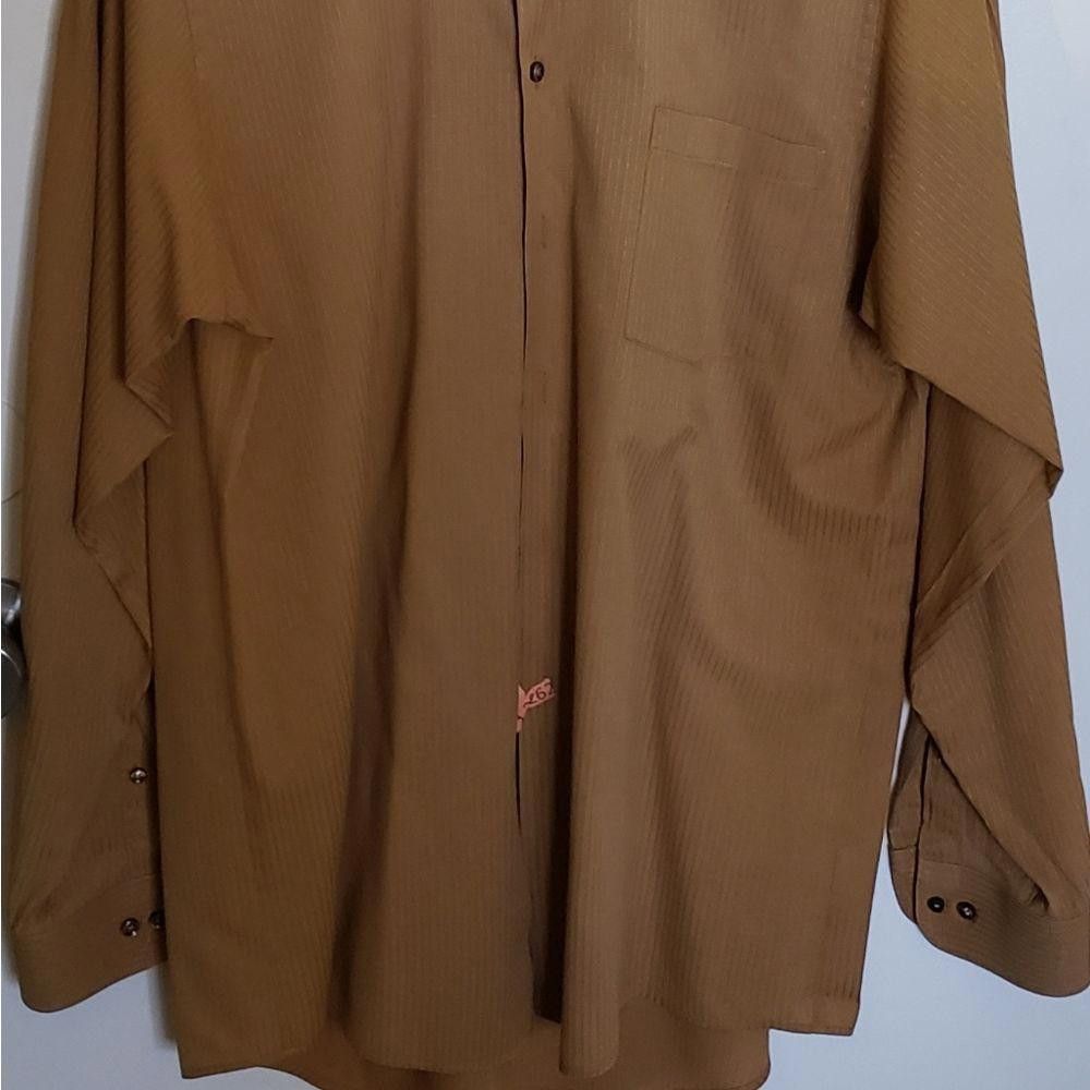 Van Heusen CT1061b Van Heusen Satin Stripe Classic Fit Shirt Size 16 Size 38R - 4 Thumbnail