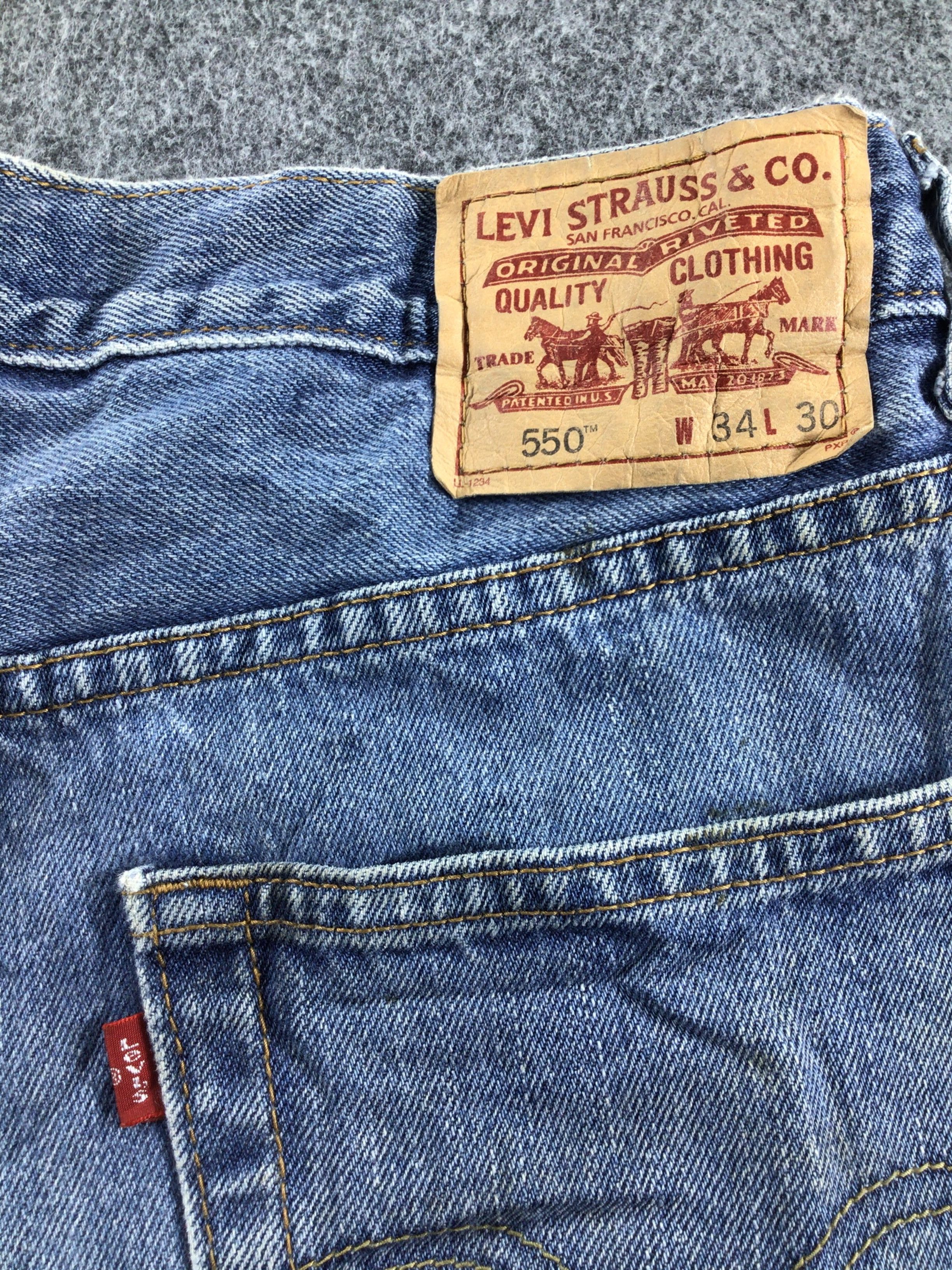 Levi's Vintage Levis 550 Jeans Dirty Blue Wash -J450 Size US 33 - 5 Thumbnail