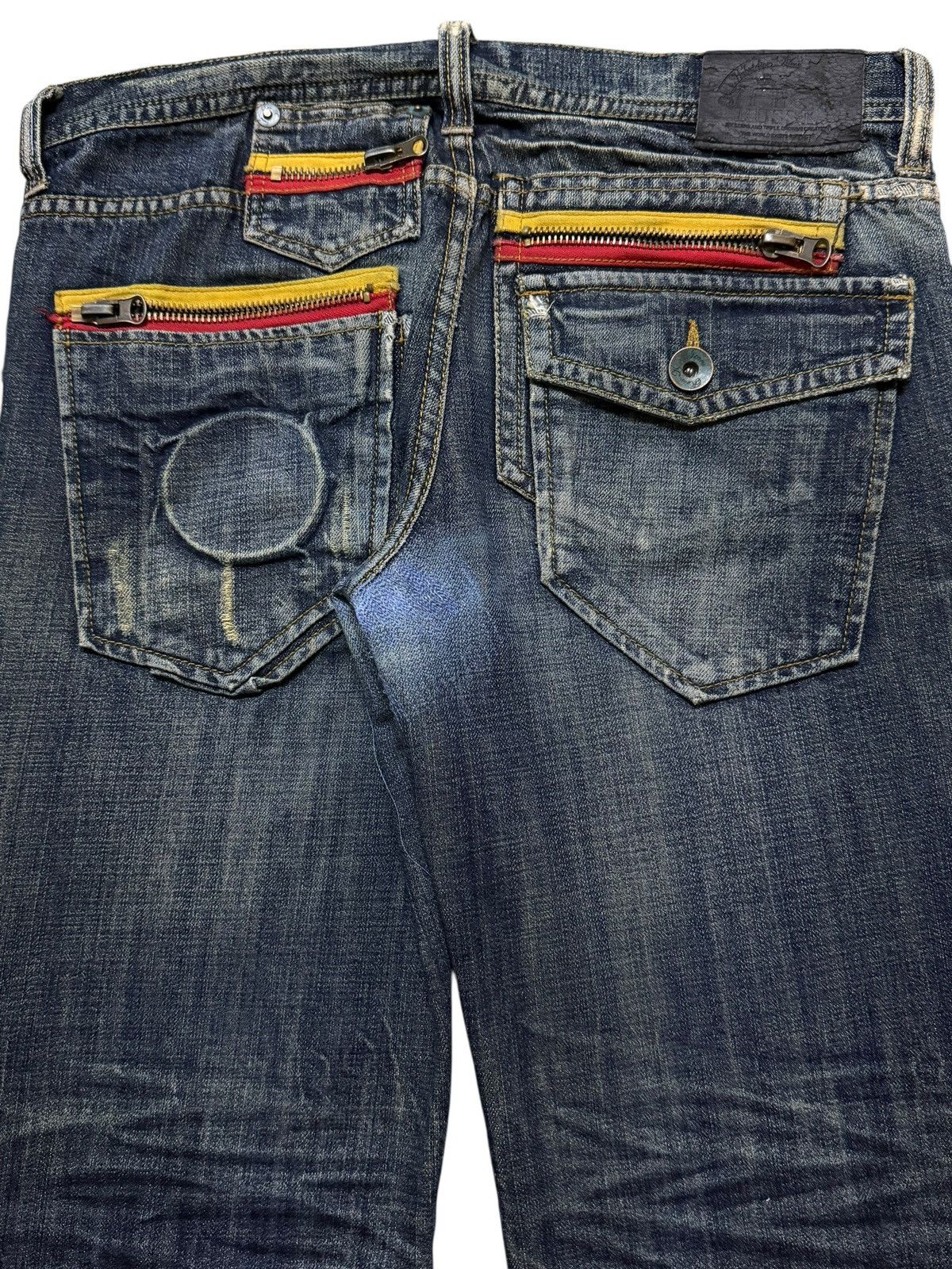 Kapital Vintage Japanese Brand Faded Wash Distress Wide Leg Flare Size US 34 / EU 50 - 5 Thumbnail