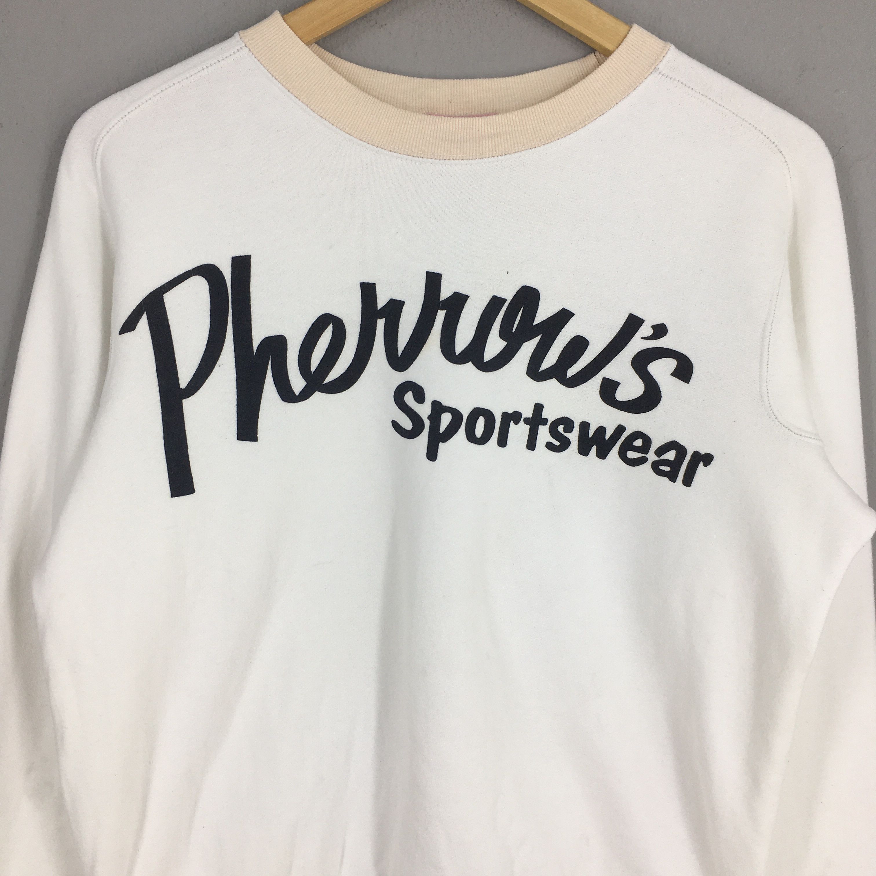 Japanese Brand × Pherrow's Vintage Pherrows Japan White Sweatshirt Medium Size US M / EU 48-50 / 2 - 2 Thumbnail