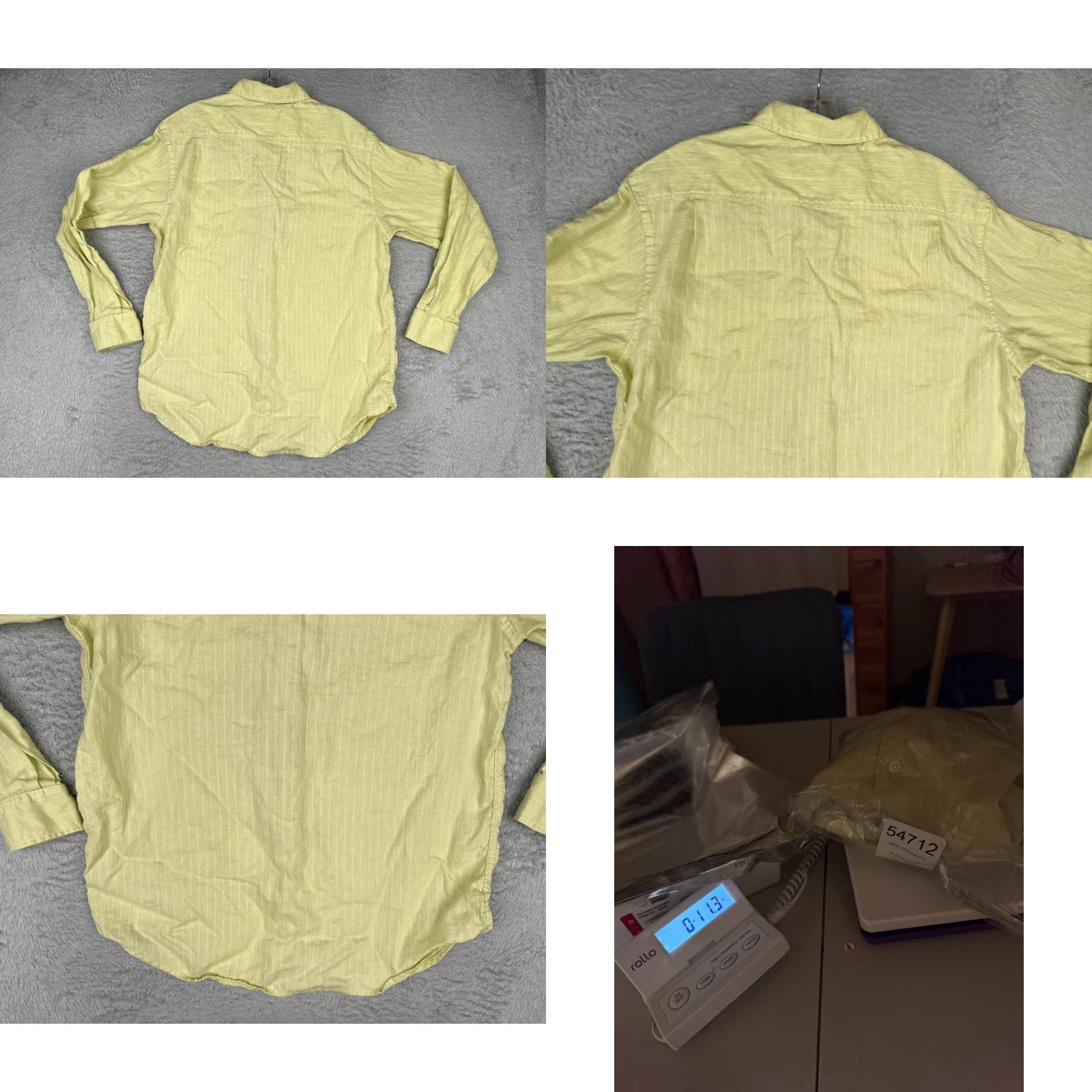 Vintage Carribean Shirt Men Medium Yellow Linen Cotton Blend Button-Up Long Sleeve Shirt Size US M / EU 48-50 / 2 - 9 Thumbnail