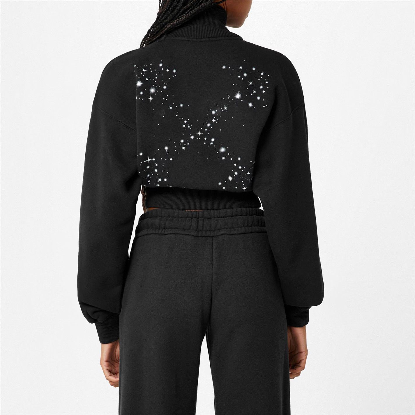 Off-White o1g2r1mq1224 Cropped Hoodie in Black Size XS / US 0-2 / IT 36-38 - 5 Thumbnail