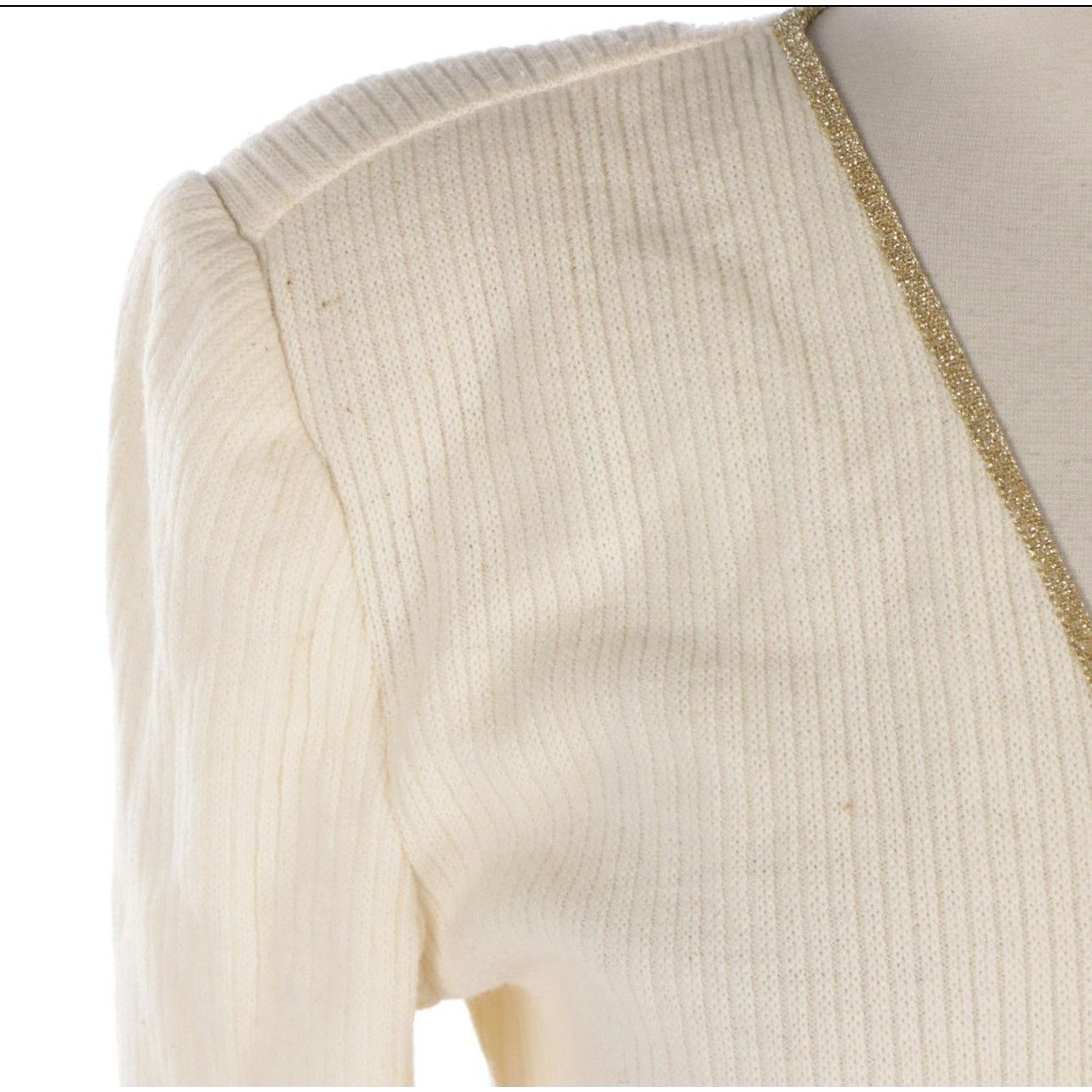 Valentino Vintage Valentino Rib Knit Cuffed Double-Breasted Sweater Size M / US 6-8 / IT 42-44 - 6 Thumbnail