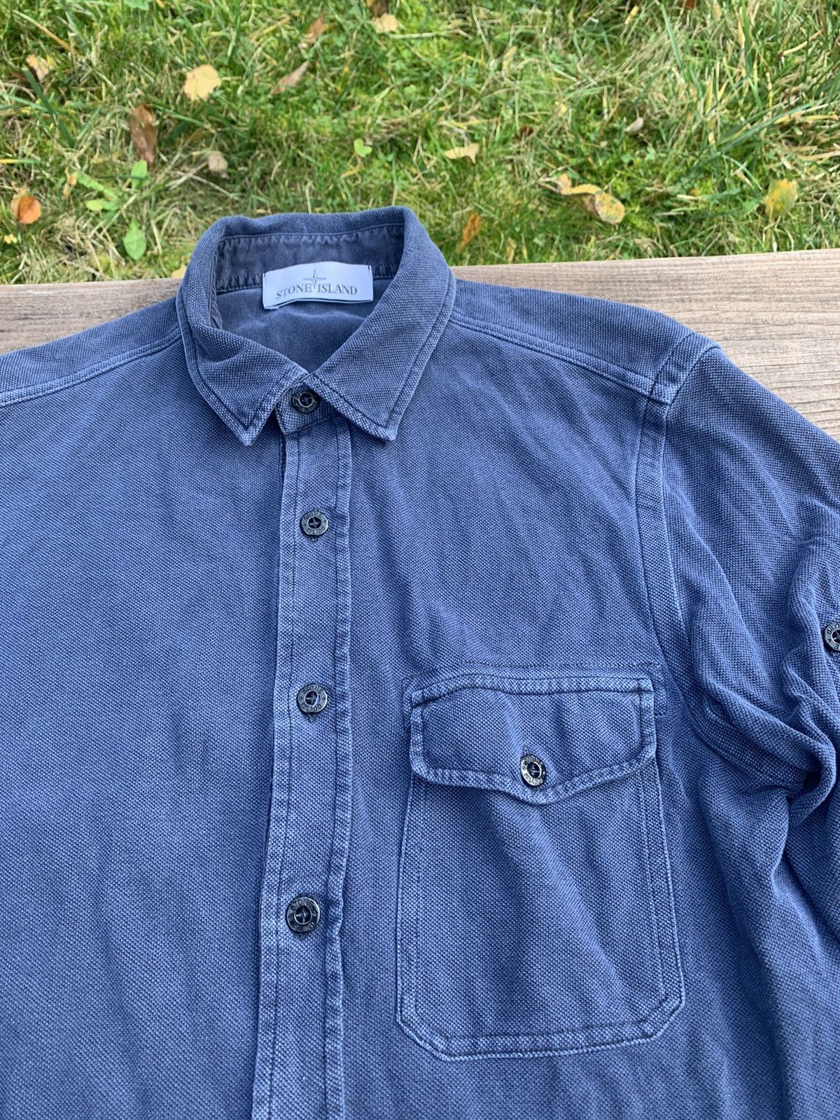 Stone Island Vintage Retro Old Money Stone Island Denim Shirt Size US M / EU 48-50 / 2 - 2 Thumbnail