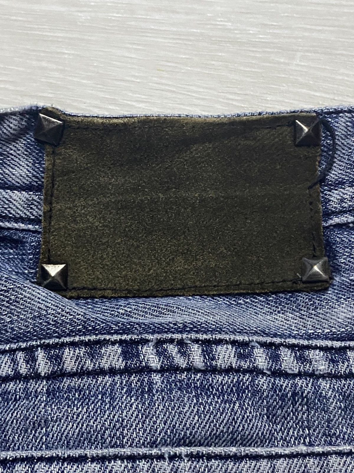 Japanese Brand Vintage Japanese Brand Midas Studd Backpatch Distressed Jean Size US 32 / EU 48 - 13 Thumbnail