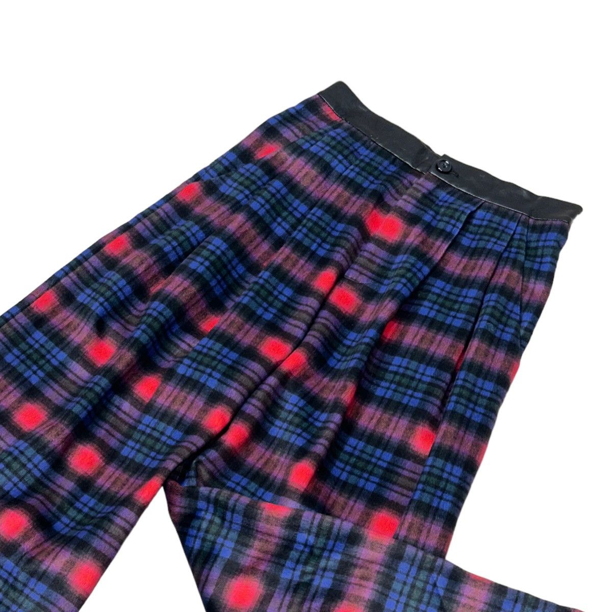 Natasha Zinko $1.2k plaid wide leg baggy trouser Size US 30 / EU 46 - 2 Thumbnail