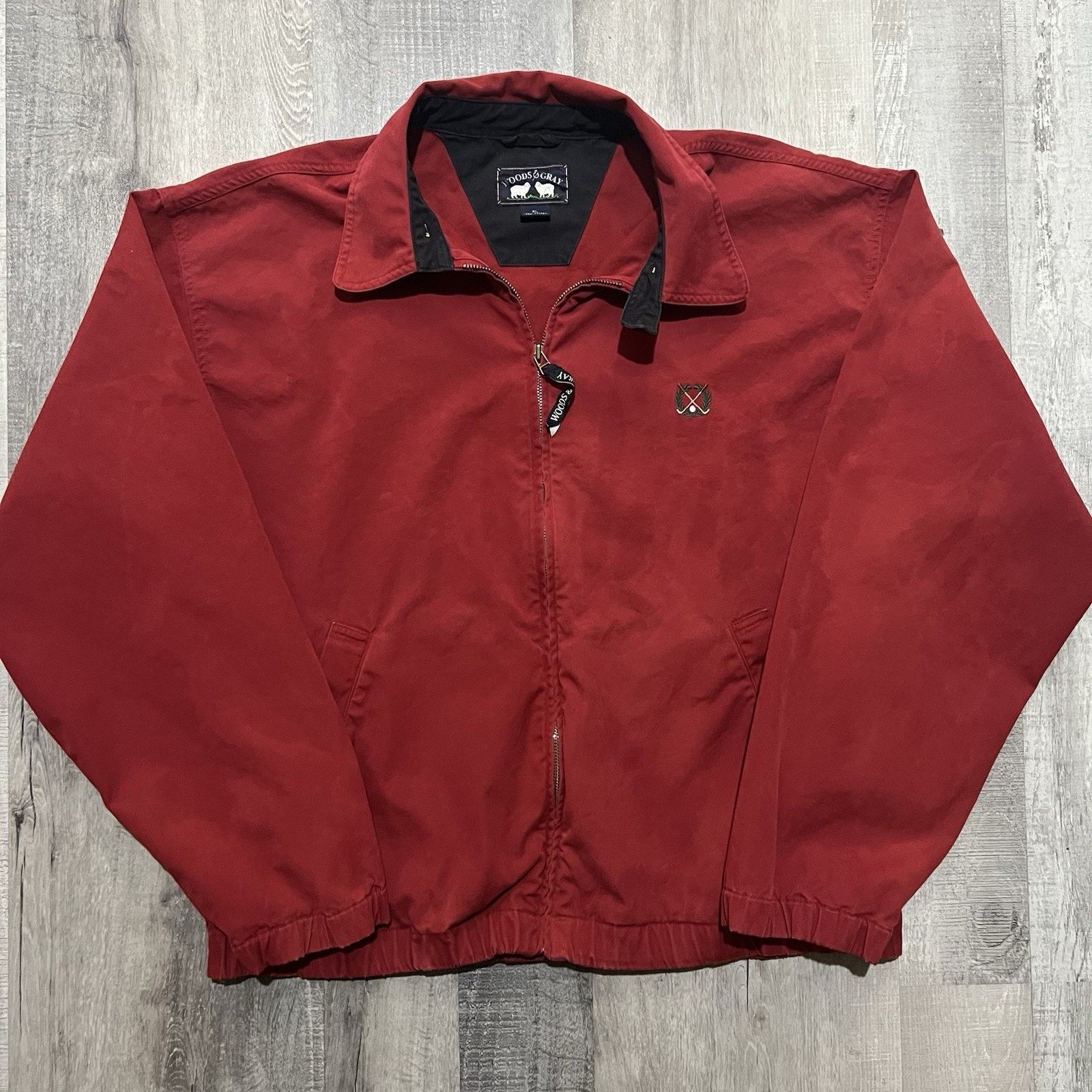 Other VTG Woods & Gray Cotton Bi Swing Bomber Jacket Red Golf Size US XL / EU 56 / 4 - 1 Thumbnail