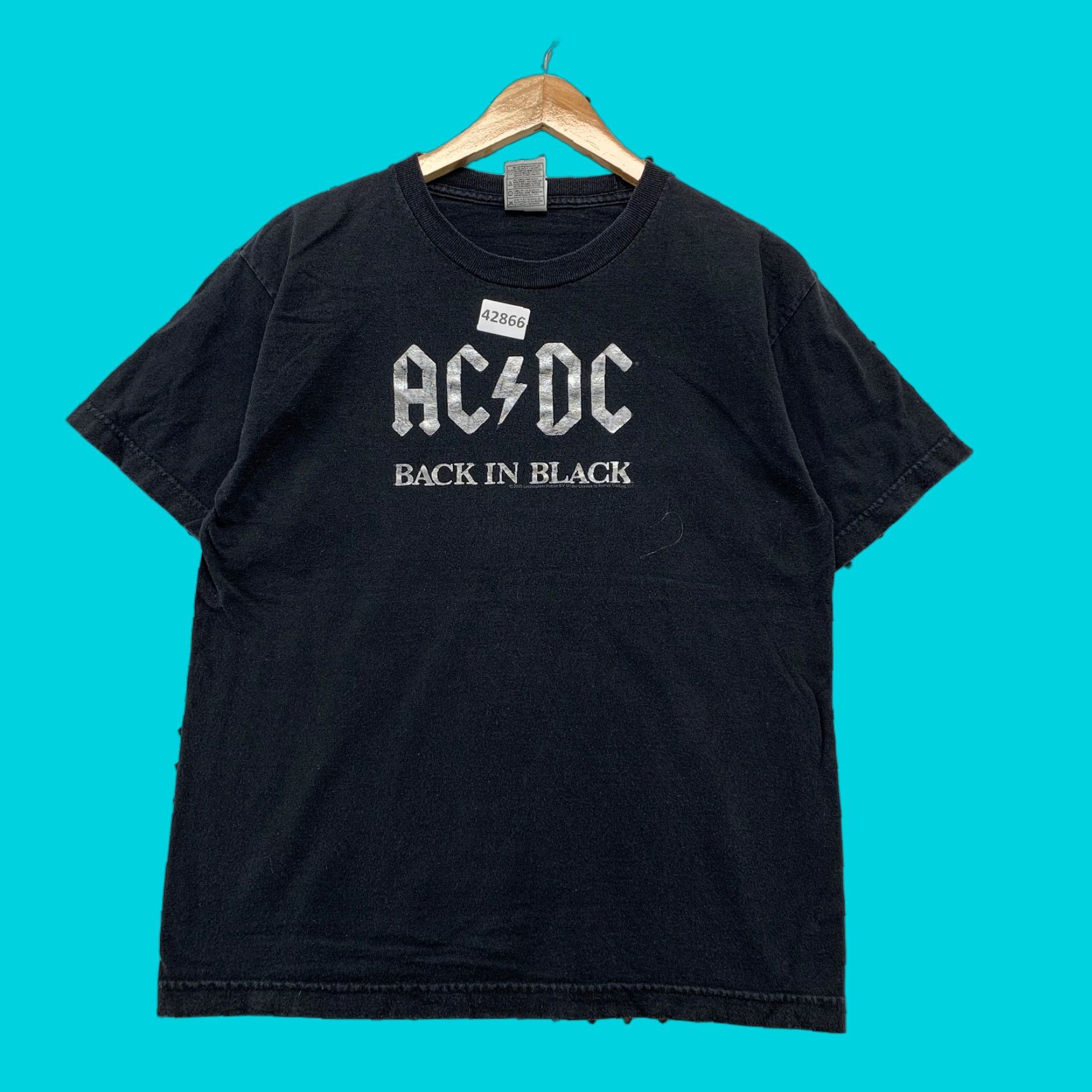 Vintage VINTAGE ACDC Back In Black Shirt Men XL Black Alstyle Music Tee Size US XL / EU 56 / 4 - 1 Thumbnail