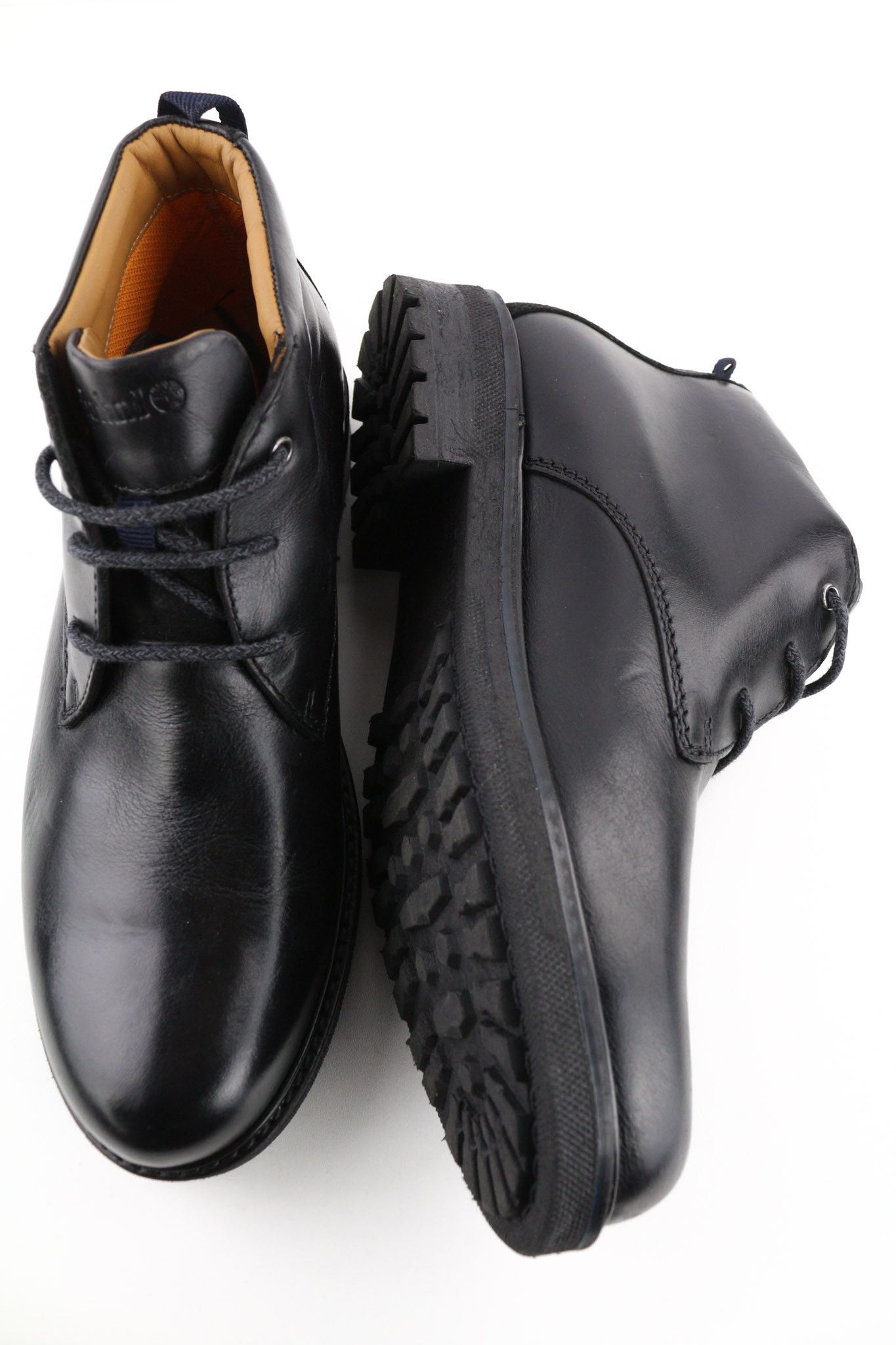 Timberland A2KCW UK8.5 Logo Leather Black High Top Boots 79907 Size US 9 / EU 42 - 6 Thumbnail