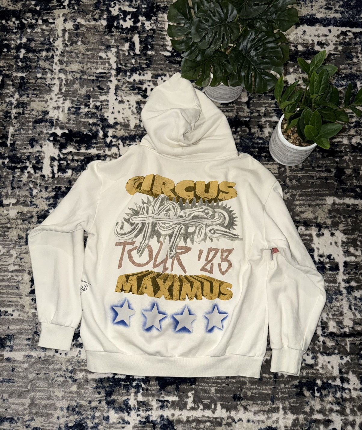 Travis Scott Travis Scott White Utopia Tour Hoodie Size US XL / EU 56 / 4 - 2 Thumbnail