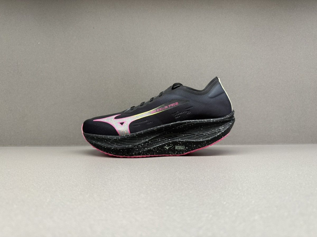 Mizuno Mizuno Wave Rebellion Pro 2 Black Silver Pink Tetra Size US 9.5 / EU 42-43 - 6 Thumbnail