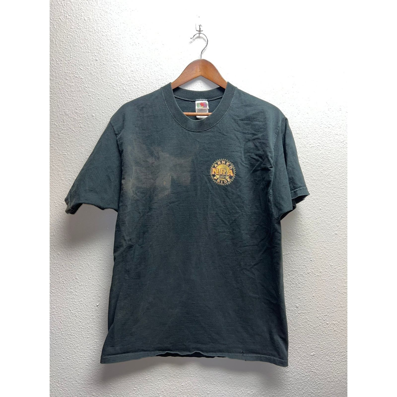 Vintage Vintage NRA Shirt Armed Pride National Rifle Tee Stained L Size US L / EU 52-54 / 3 - 1 Thumbnail