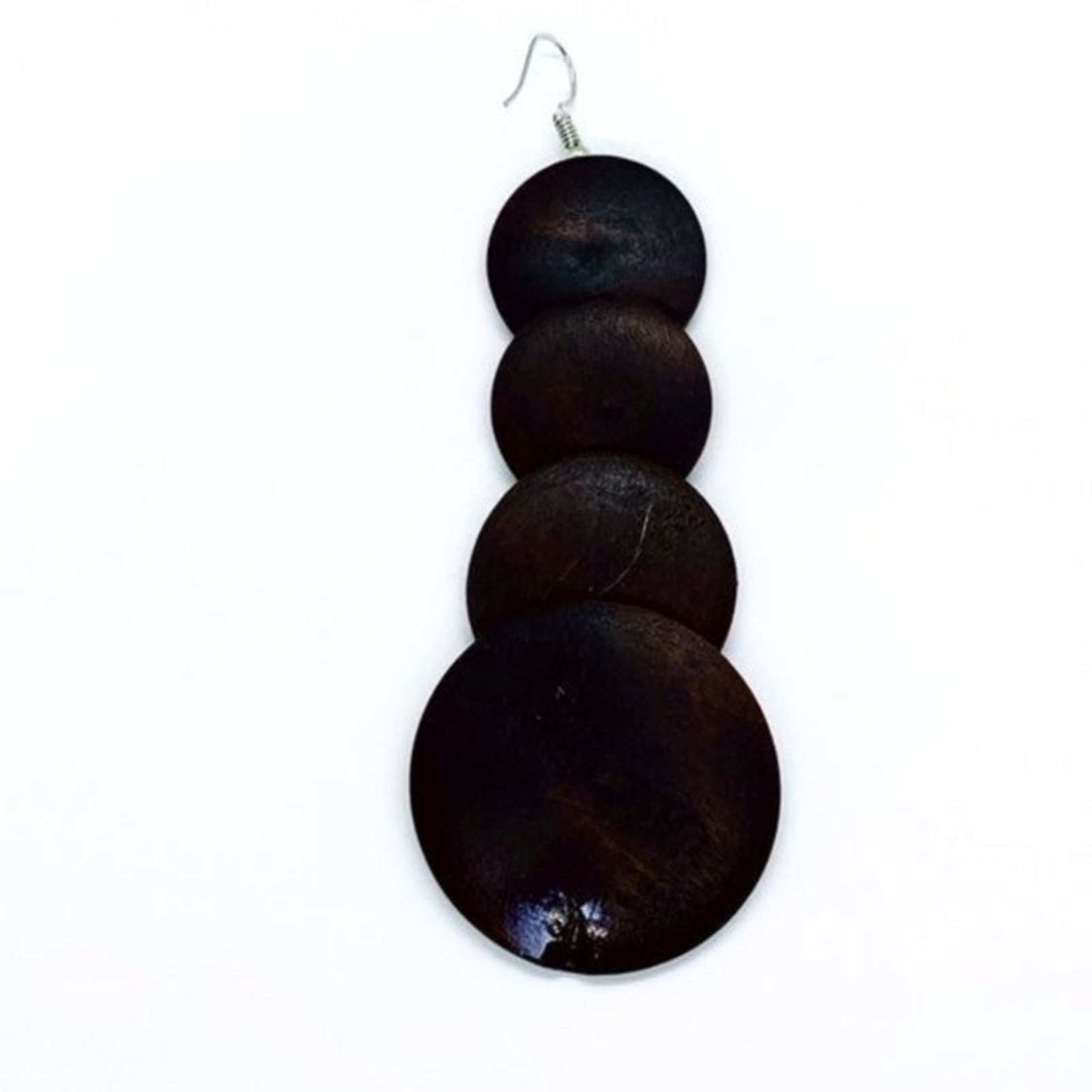 Other NWT Brown Wood Layered Circle Tiered Dangle Earrings Size ONE SIZE - 5 Thumbnail