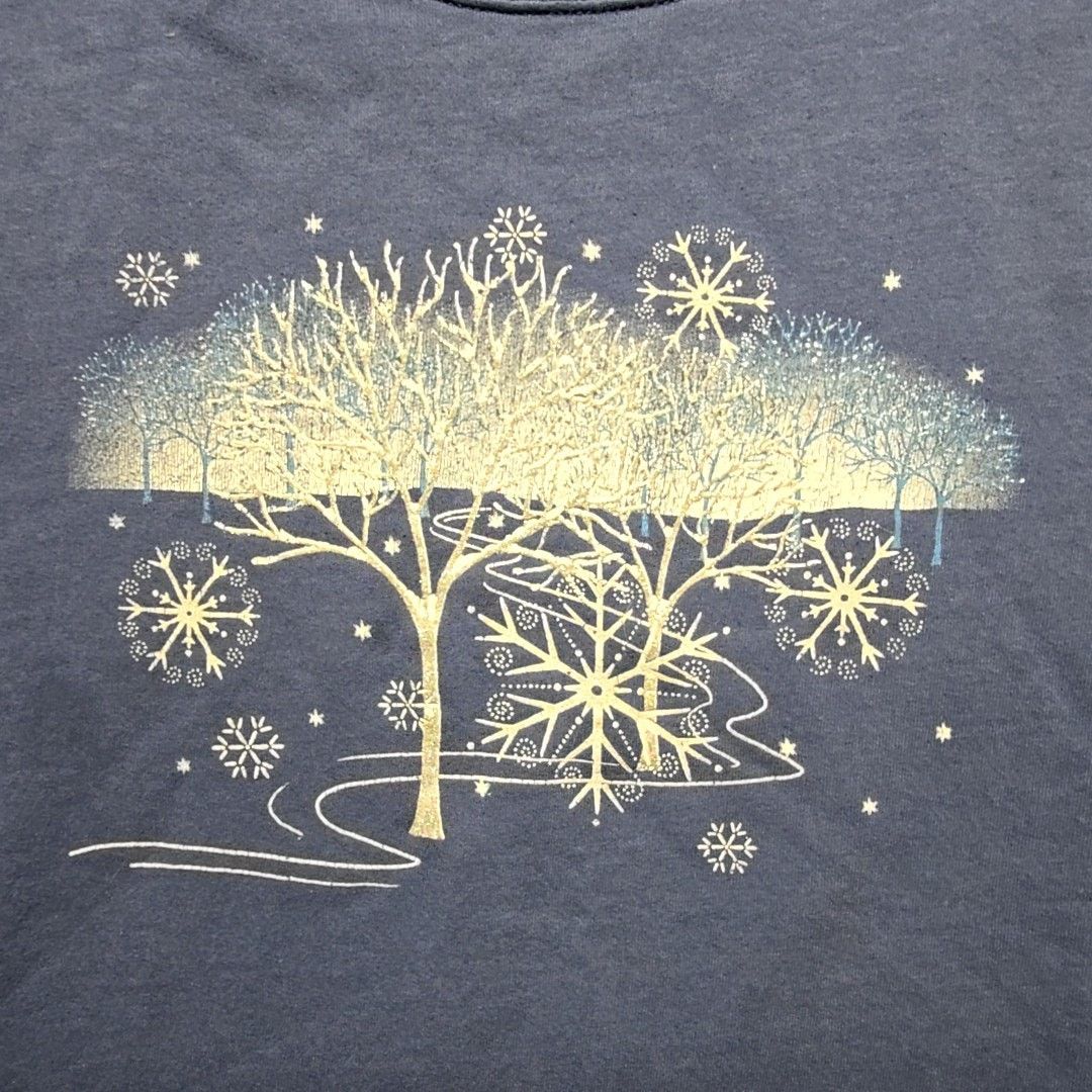Jerzees Vintage Winter Sweatshirt Graphic Trees Large Crewneck 90s Size L / US 10 / IT 46 - 6 Thumbnail