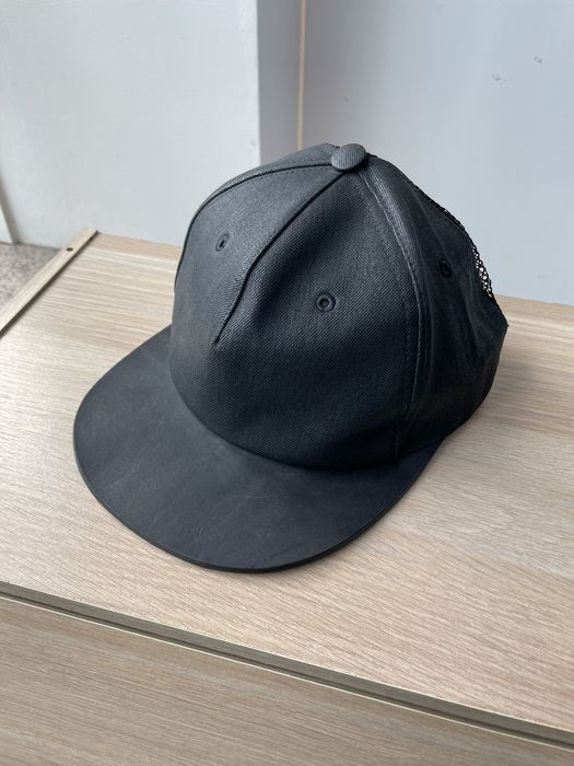 Rick Owens Rick owens leather wax trucker hat | Grailed