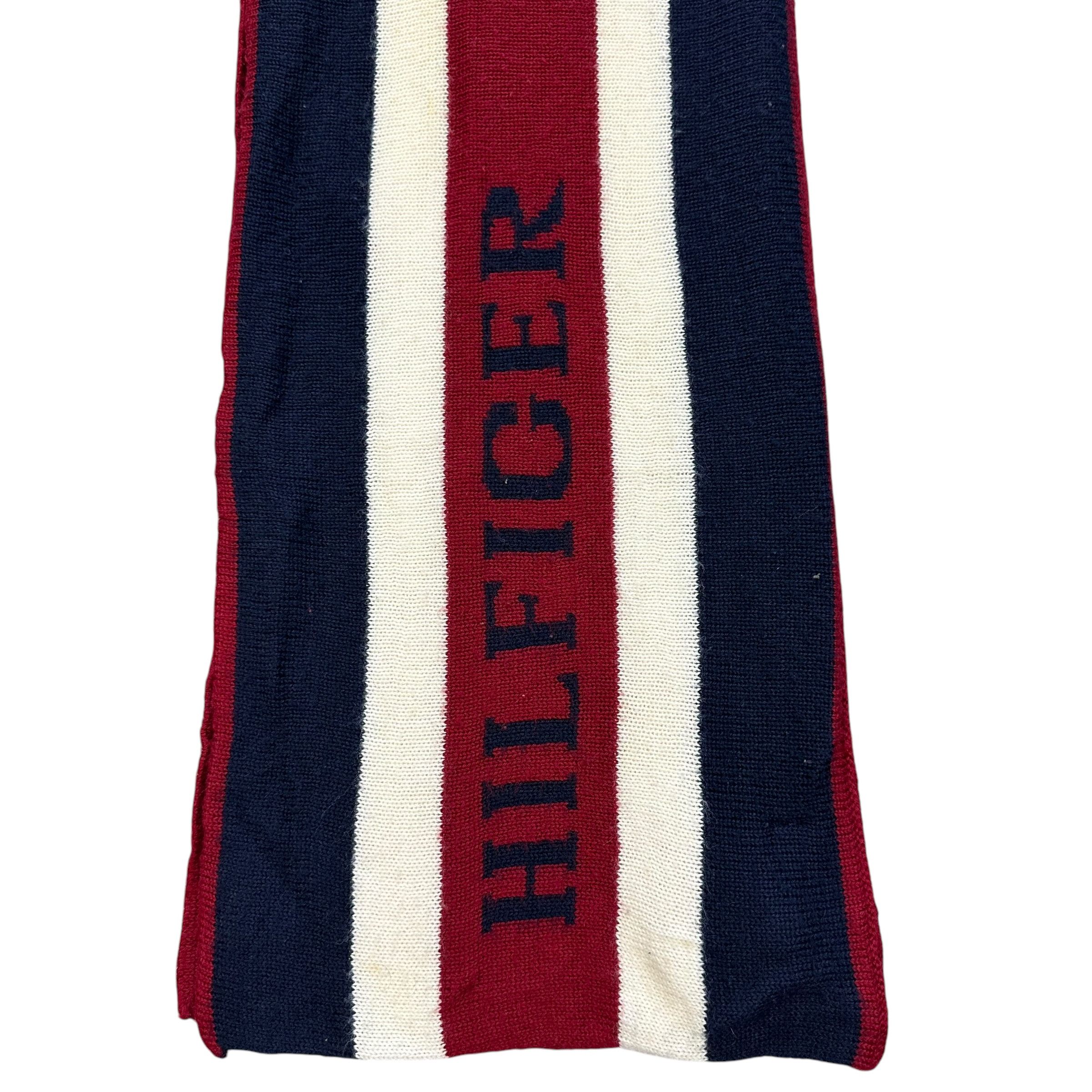 Tommy Hilfiger TOMMY HILFIGER Striped Big Logo Muffler Neckwear #A65-1556 Size ONE SIZE - 4 Thumbnail