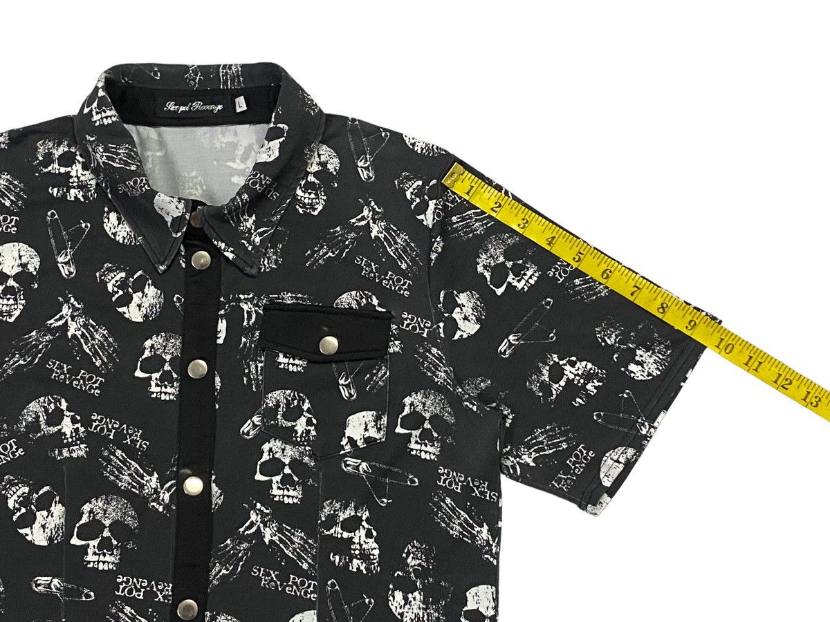 Sex Pot ReVeNGe Sex Pot Revenge Skull Full Print Stretch Shirt Snep Button Size US L / EU 52-54 / 3 - 7 Thumbnail