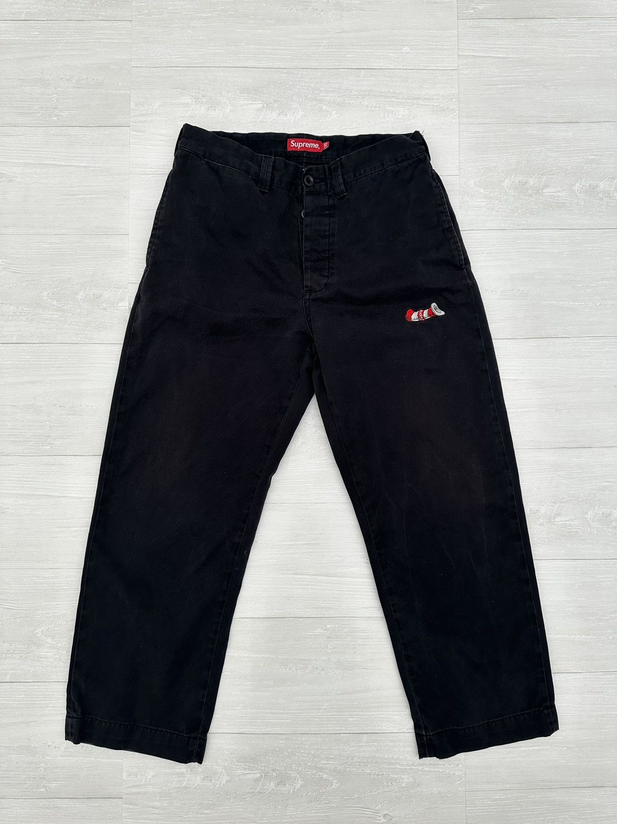 Supreme Supreme Cat in the Hat Skate Chino Pant Black FW18 30 | Grailed