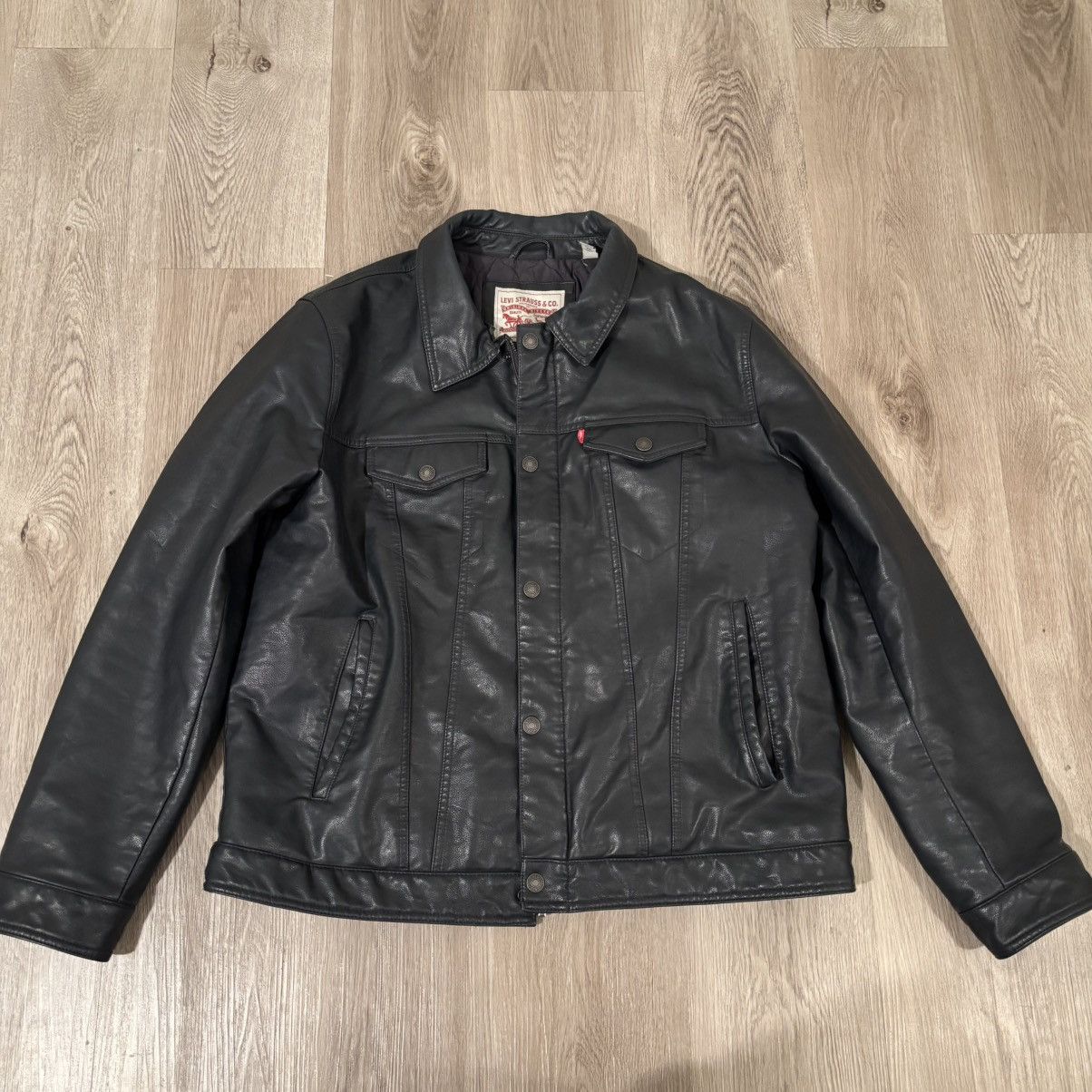 Levi's Levi Heavy leather jacket Size US XL / EU 56 / 4 - 2 Thumbnail
