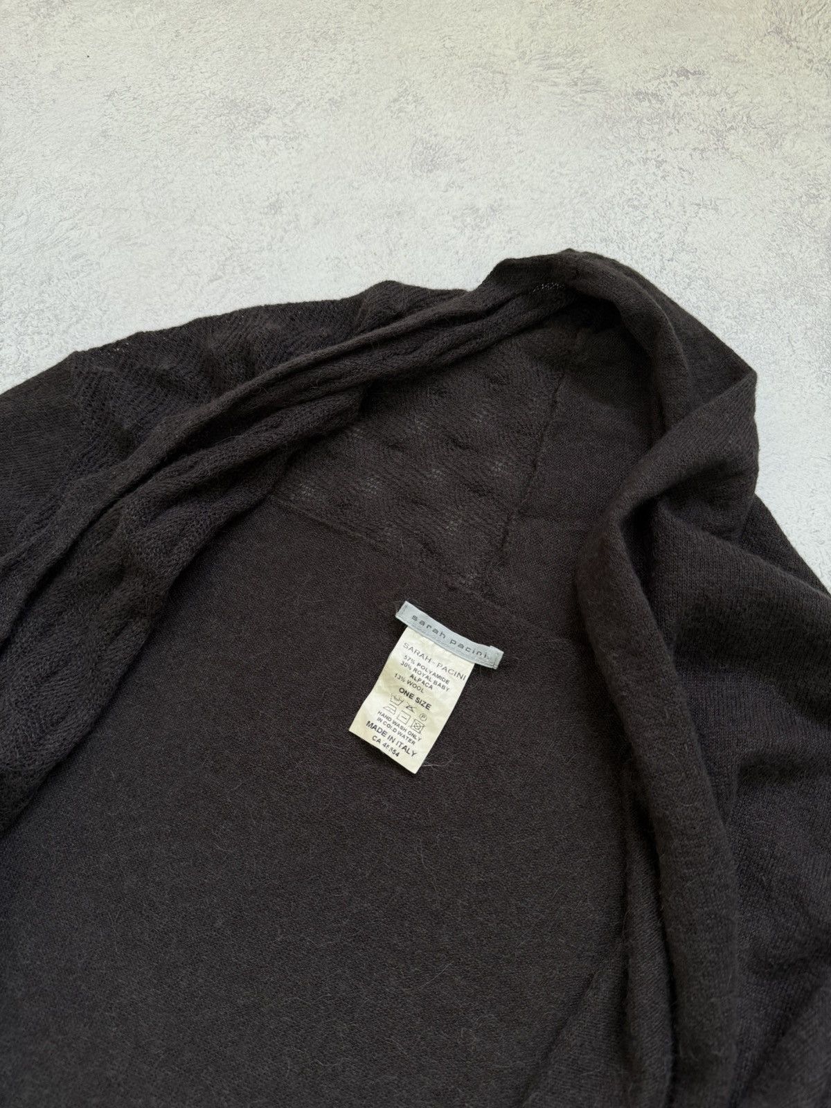 Sarah Pacini Sarah Pacini Baby Alpaca Wool Grey Cardigan One Size Size ONE SIZE - 10 Thumbnail