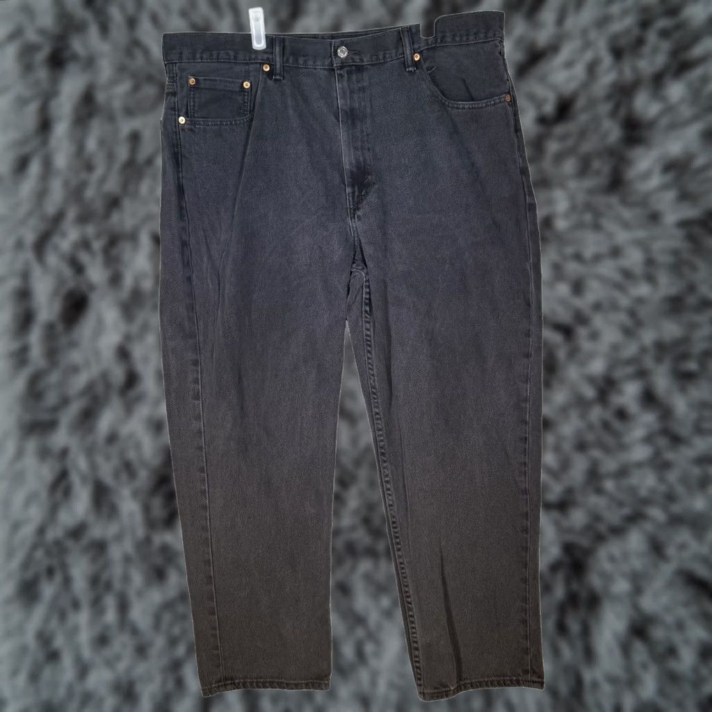 Levi's Levi's 550 Jeans Mens 42x30 Black Denim Relaxed Fit Tapered Leg Mid Rise Zip Fly Size US 42 / EU 58 - 1 Thumbnail