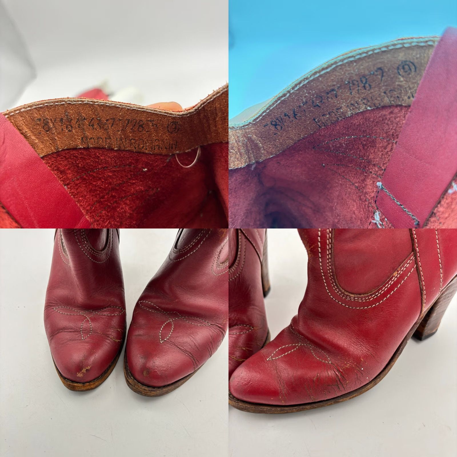 Vintage VINTAGE Women's 8 Red Western Boots Bootie Heeled Cowboy Size US 8 / IT 38 - 8 Thumbnail