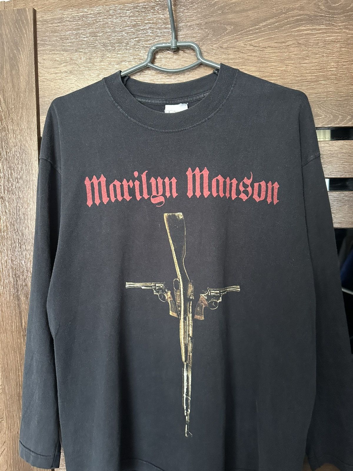 Marilyn Manson 2000 Marilyn Manson Guns God Government Vintage T-Shirt Band Size US L / EU 52-54 / 3 - 4 Thumbnail