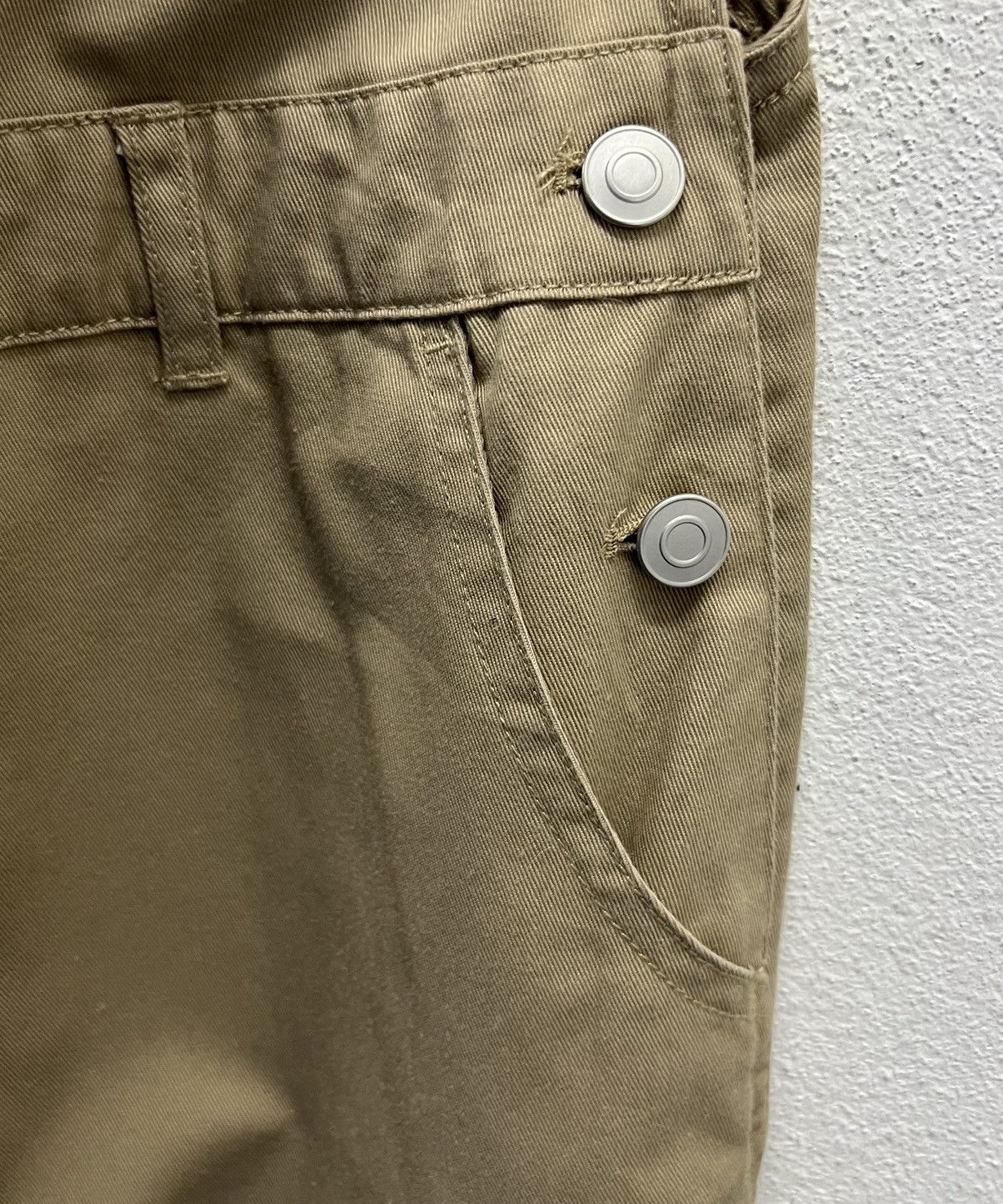 Japanese Brand × Vintage WEGO Khaki Overalls with Brown Straps – Unisex Size F Size US 34 / EU 50 - 8 Thumbnail