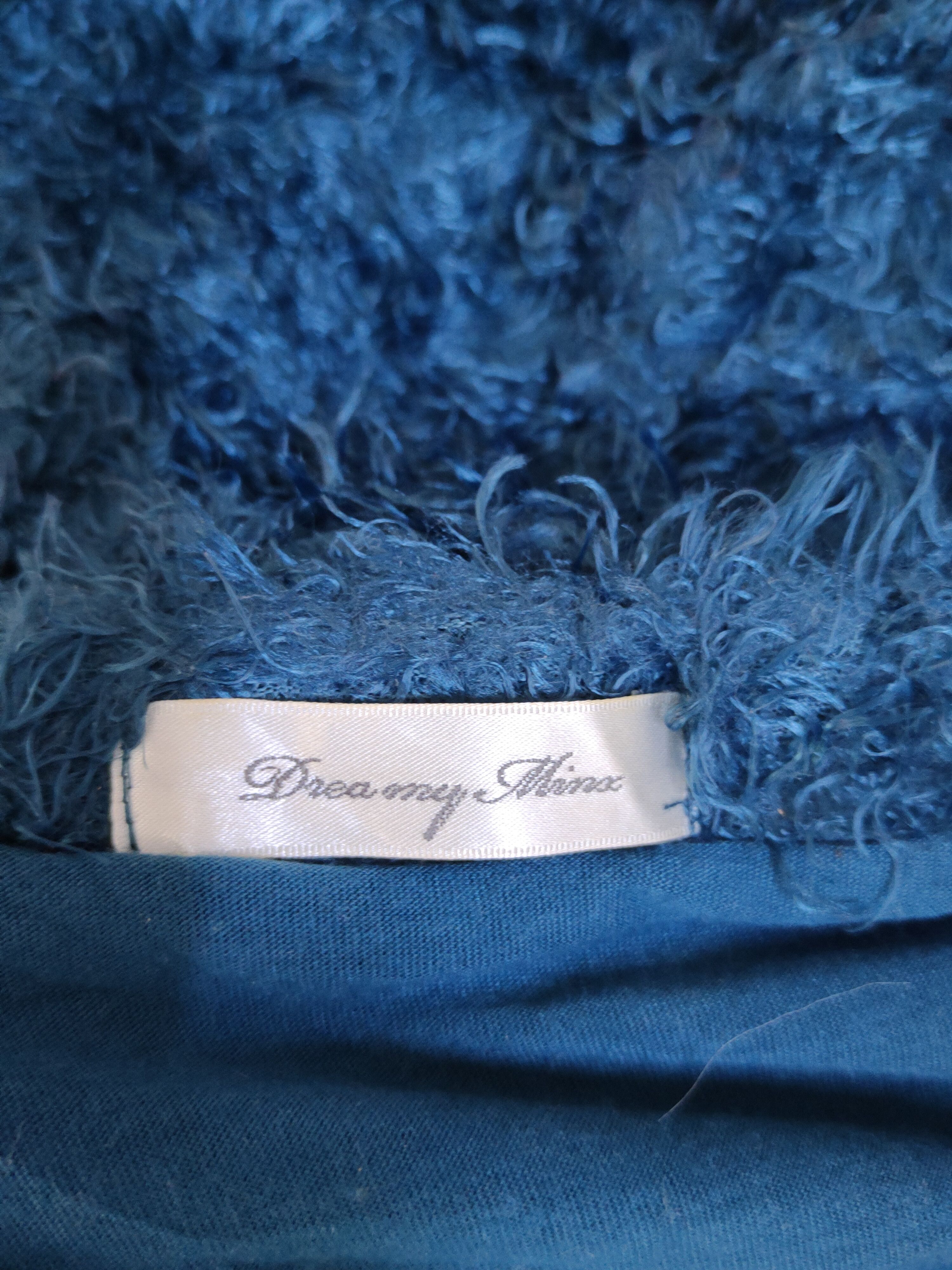 Japanese Brand Dreamy Minx Turquoise Fur Mohair Knitwear Cardigan #S1994 Size M / US 6-8 / IT 42-44 - 13 Thumbnail