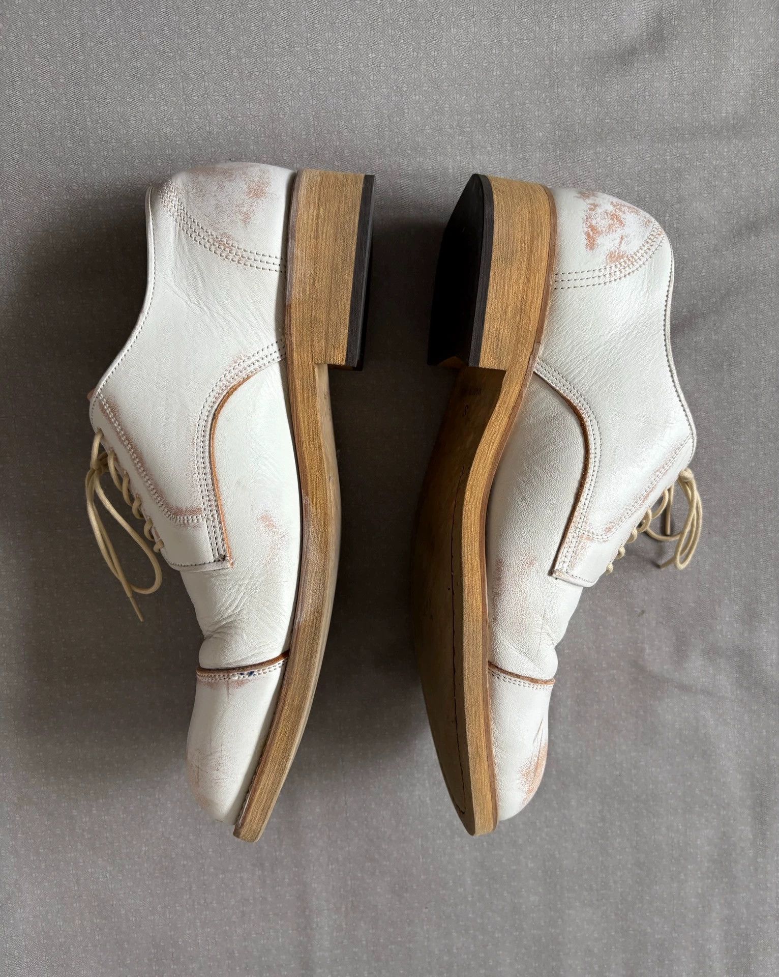 CABANE de ZUCCa Zucca Vintage Rust Leather Shoes S Wooden Sole Size US 8 / EU 41 - 9 Thumbnail