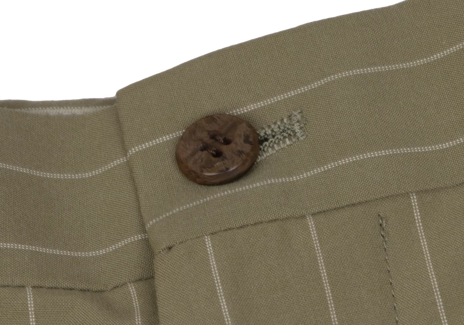Jean Paul Gaultier Cotton Stripe Pants in Beige, Size 48 Size US 32 / EU 48 - 5 Thumbnail