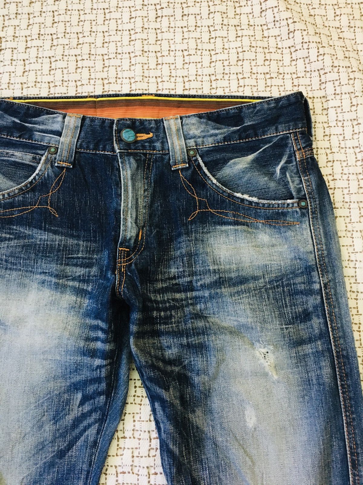 Edwin Edwin Blue Trip Distressed Denim (17) Size US 32 / EU 48 - 7 Thumbnail