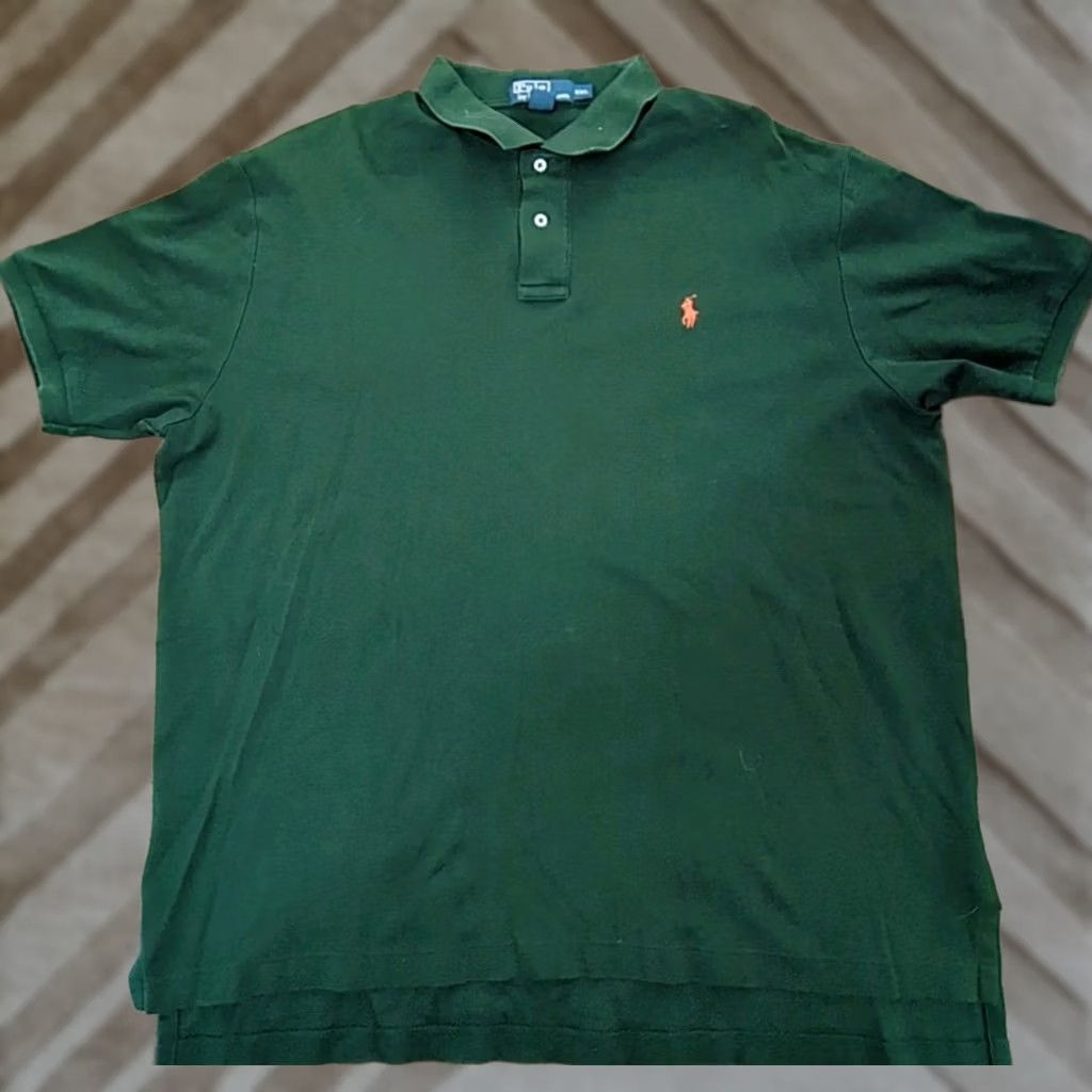 Polo Ralph Lauren Polo Ralph Lauren Polo Shirt 2XL Short Sleeve Mens Green/Orange pony Polo Shirt Polo Ralph Lauren Mens 2XL Short Sleeve Green Orange Pony Size US XXL / EU 58 / 5 - 1 Thumbnail