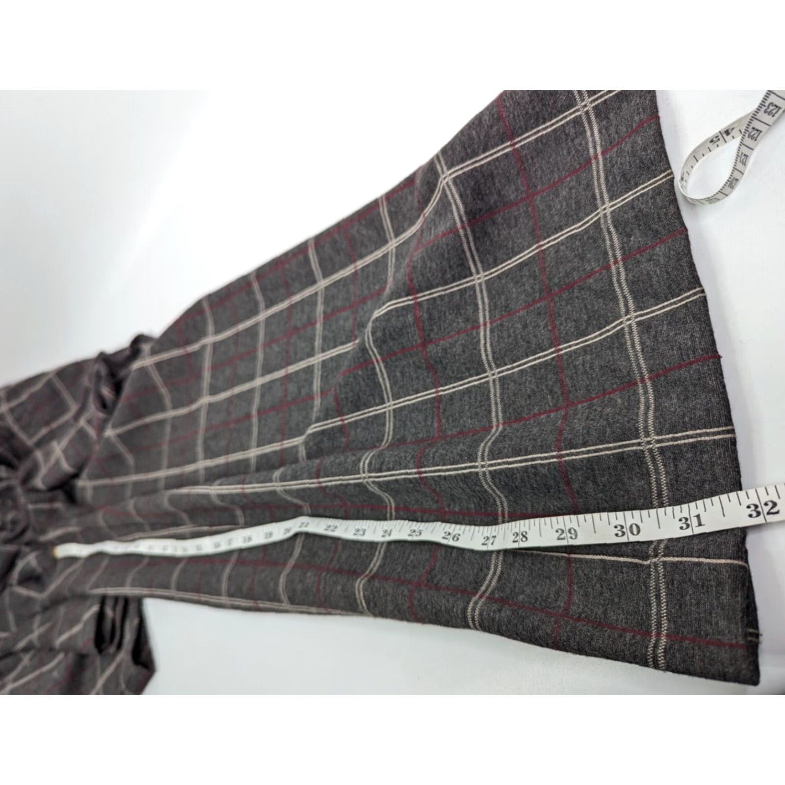 J. Jill J Jill Ponte Slim Leg Pants XL Tall Black Plaid Elastic Waist Stretch Full Length Size 40" / US 18 - 6 Thumbnail