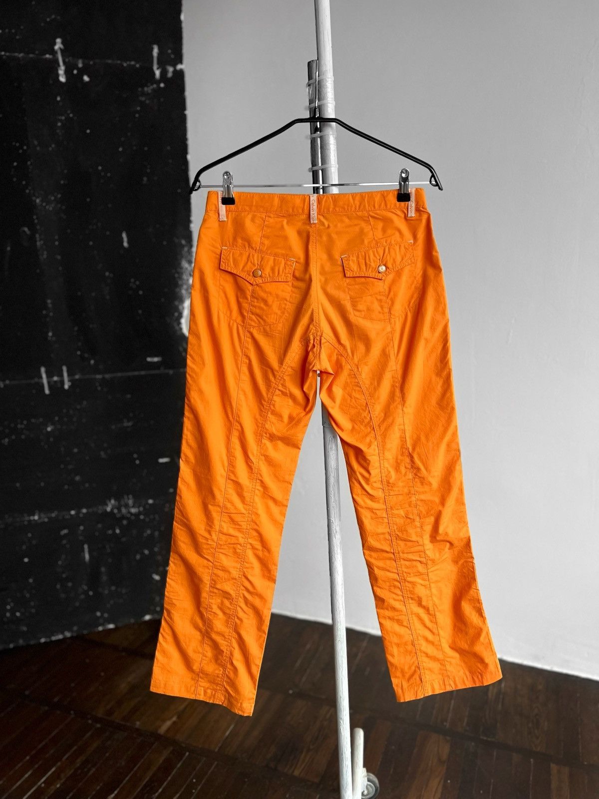 Calvin Klein × Designer Calvin Klein Jeans CK Wmns Orange Straight Lightweight Pants Size 28" / US 6 / IT 42 - 3 Thumbnail
