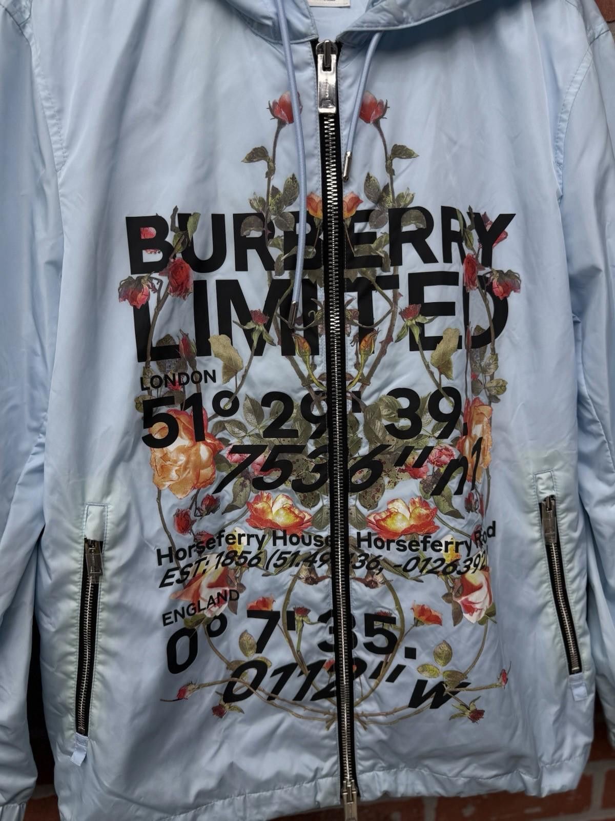 Burberry BURBERRY LIMITED ZIP UP JACKET NYLON BLUE SIZE (Small) Size US S / EU 44-46 / 1 - 5 Thumbnail