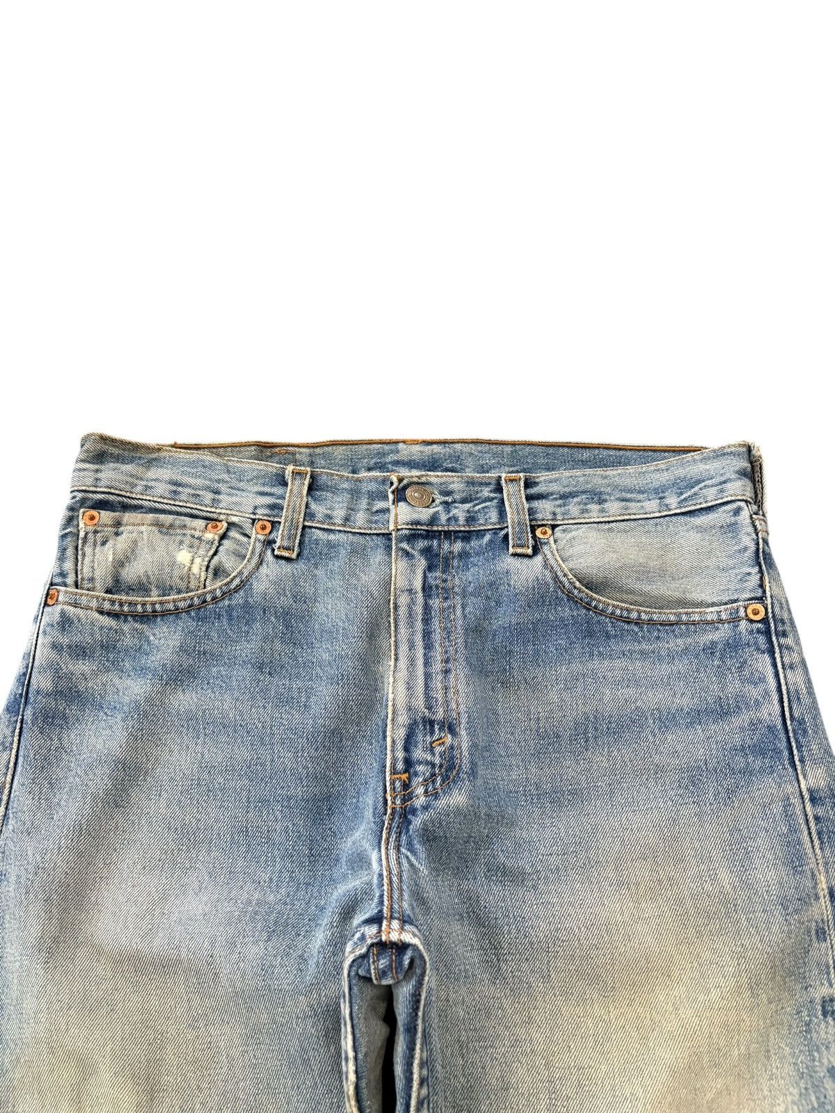 Levi's Vintage 90s Levi’s 505 Mud Wash Distressed Loose Jeans Size US 32 / EU 48 - 4 Thumbnail