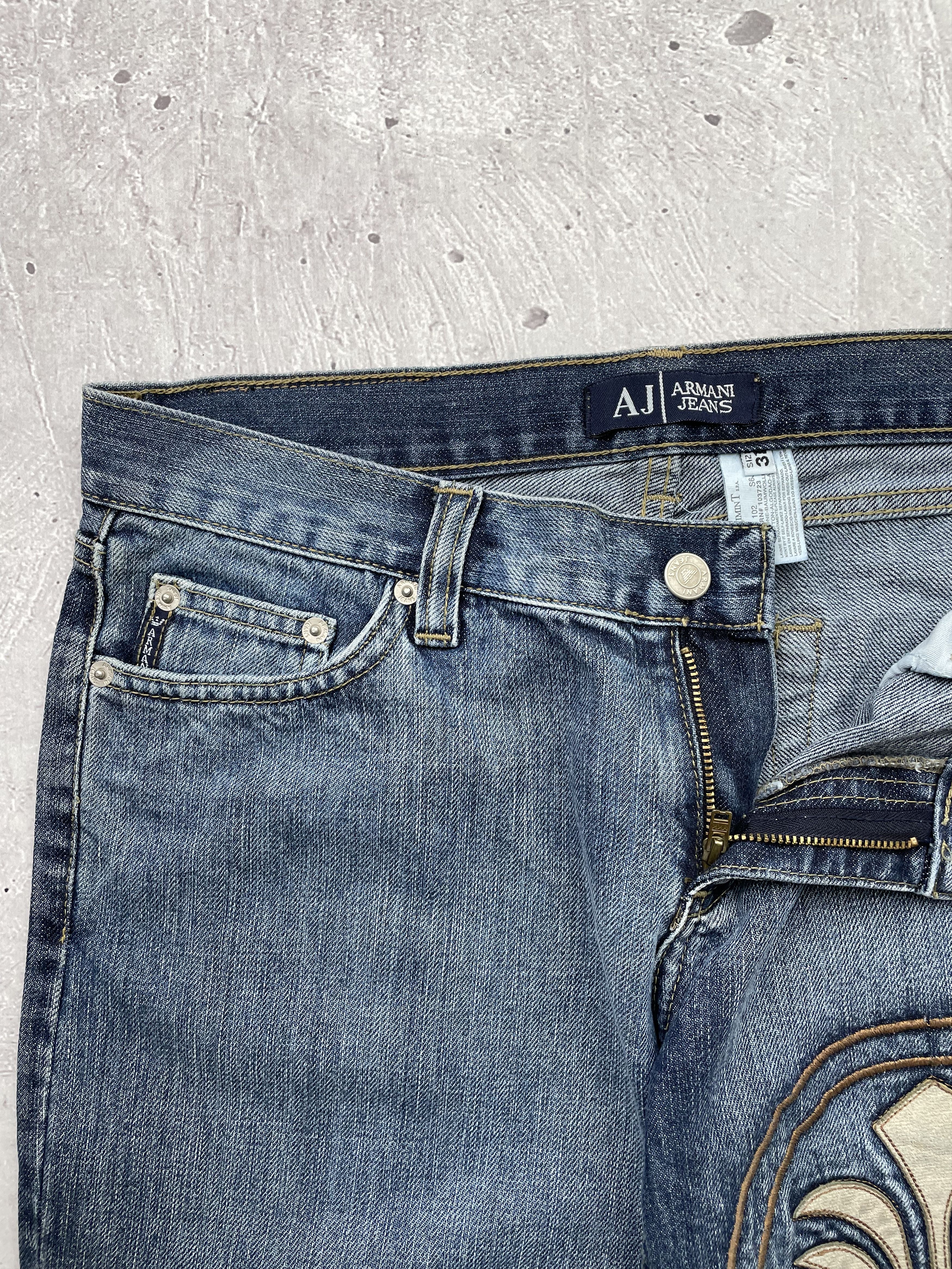 Armani Armani Vintage Flared Jeans Size 31" - 4 Thumbnail