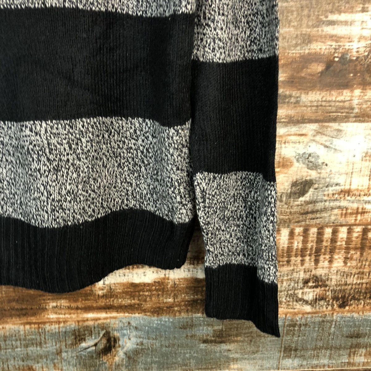 GU × Homespun Knitwear GU Japan Stripe Grey Knitwear #A1562 Size M / US 6-8 / IT 42-44 - 8 Thumbnail