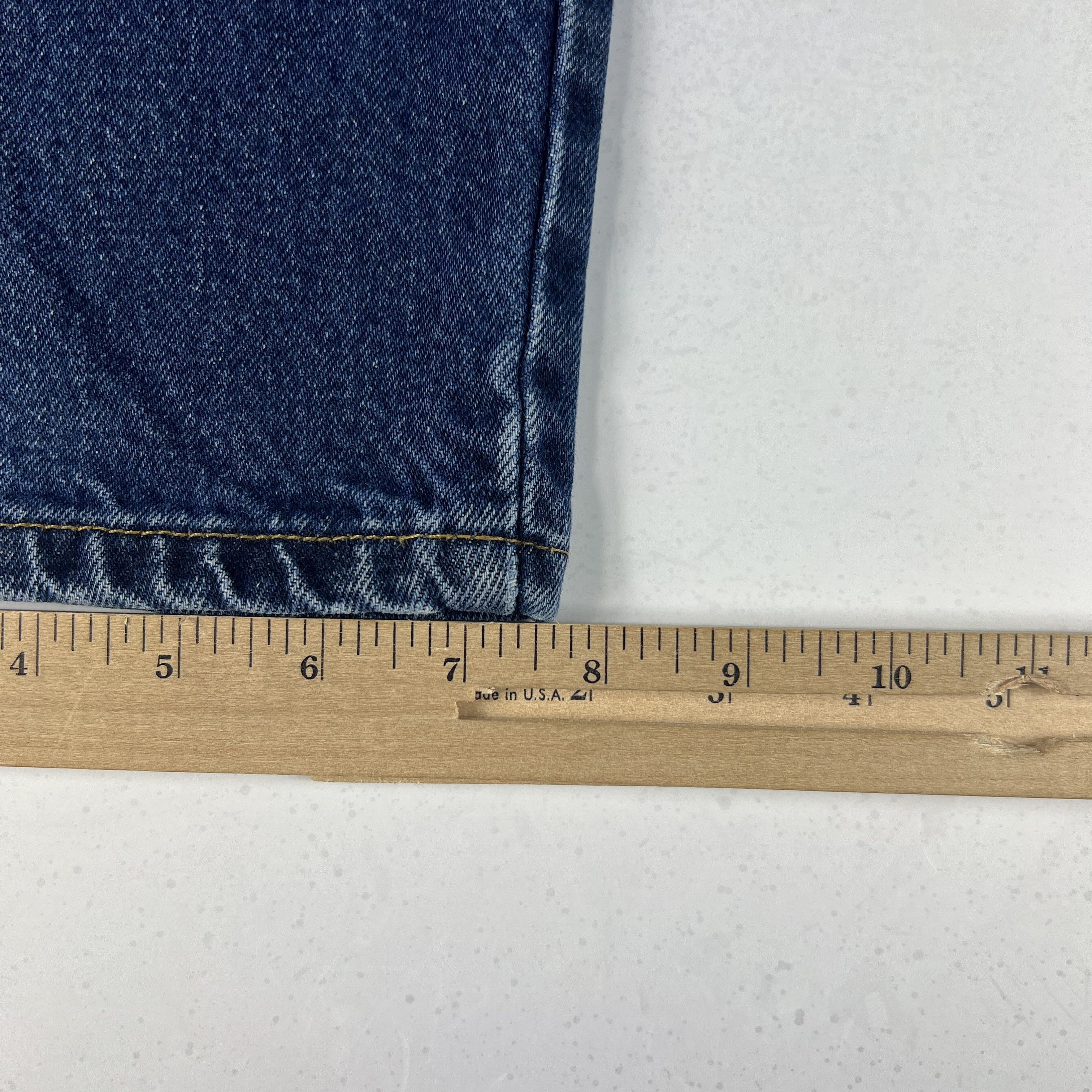 Levi's × Vintage Y2K Levi's Jeans 550 Relaxed Dark Blue Faded Cotton Denim Size US 34 / EU 50 - 15 Thumbnail